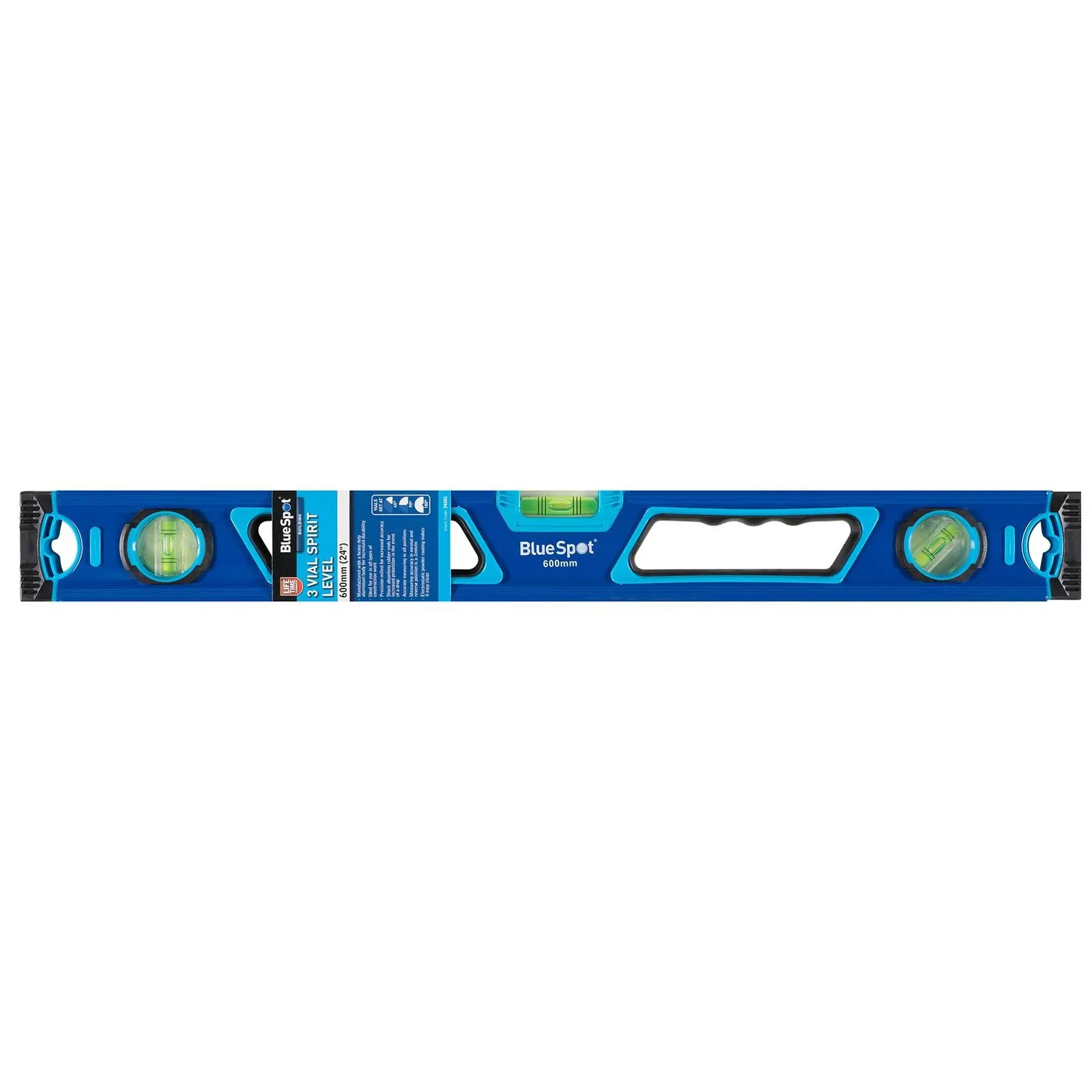 BlueSpot Spirit Level 3 Vial 600mm 24" Aluminium Body - Image 4