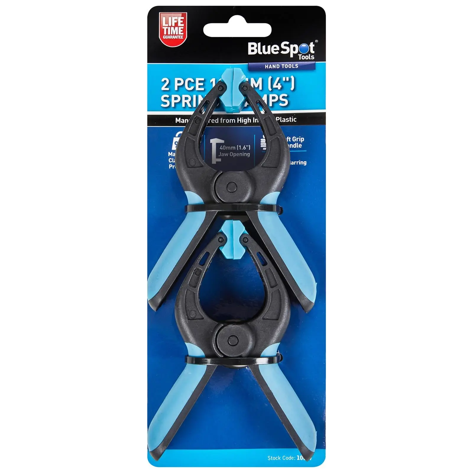 BlueSpot Spring Clamps 100mm 4in 2 Piece - Image 2