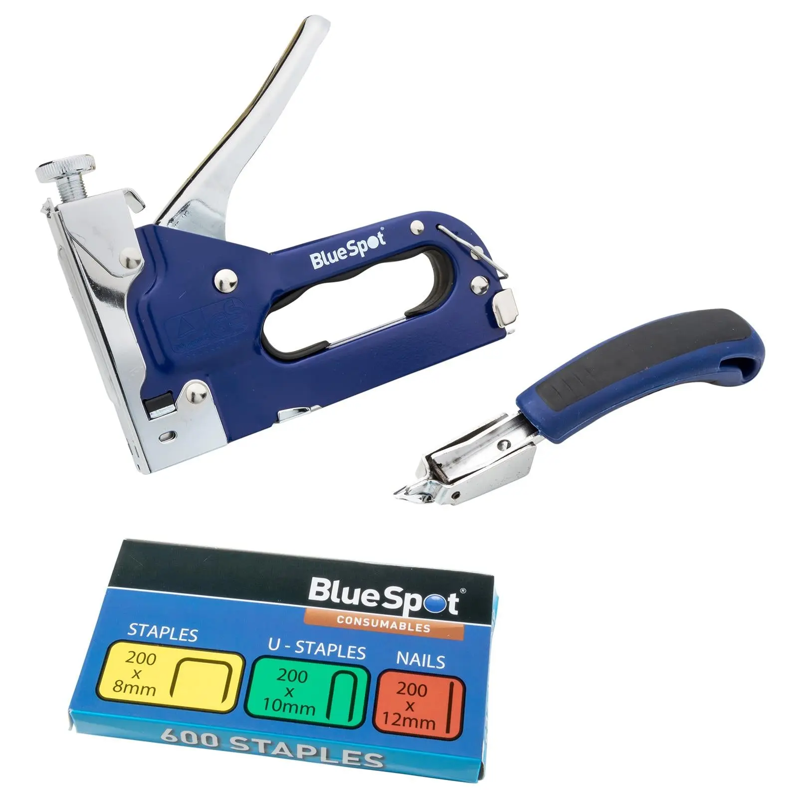BlueSpot Staple Gun and Staple Remover Set Heavy Duty 3 Way - Image 2