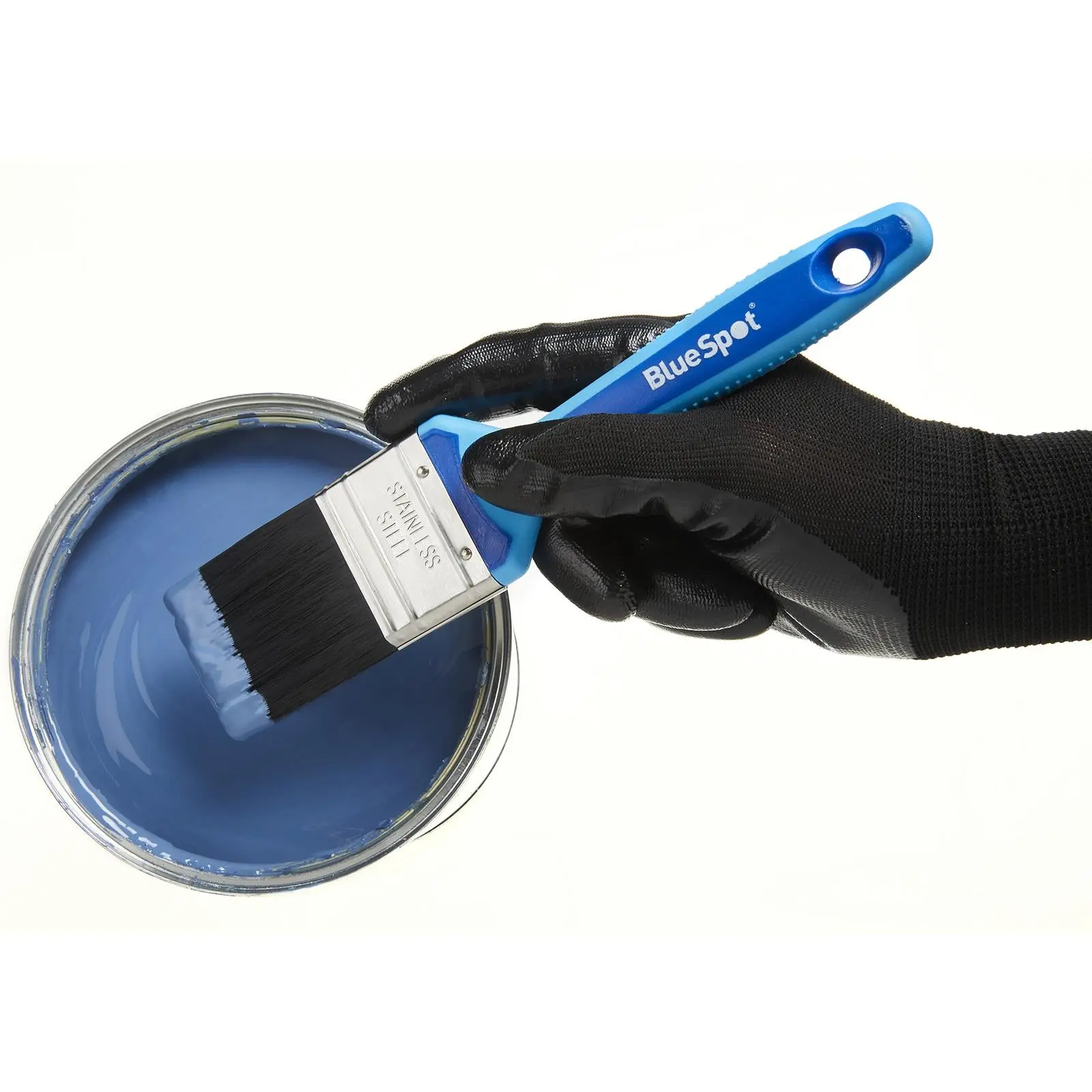 BlueSpot Synthetic Paint Brush with Soft Grip Handle 100mm (4") - Image 4