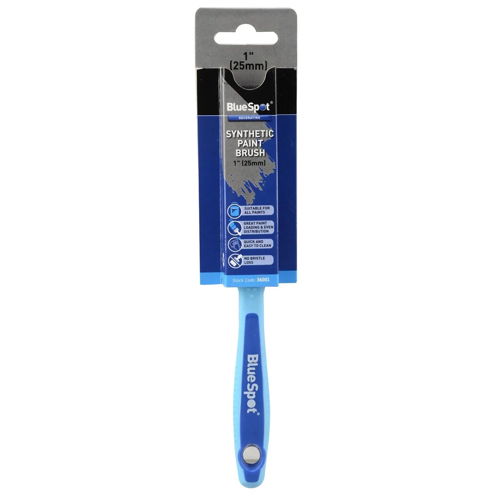 BlueSpot Synthetic Paint Brush with Soft Grip Handle 25mm (1") - Image 2
