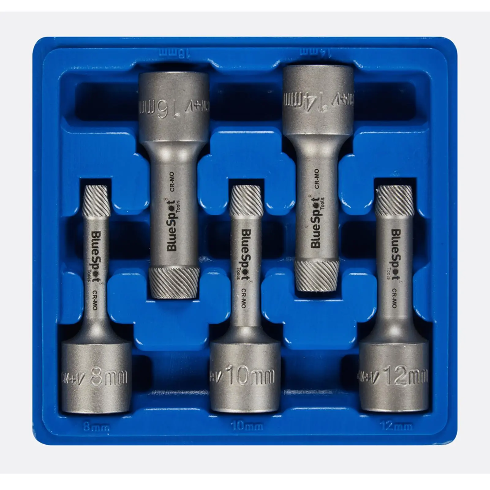 BlueSpot Tapered Spiral Screw And Nut Extractor Socket Set 1/2" 5 Piece - Image 3