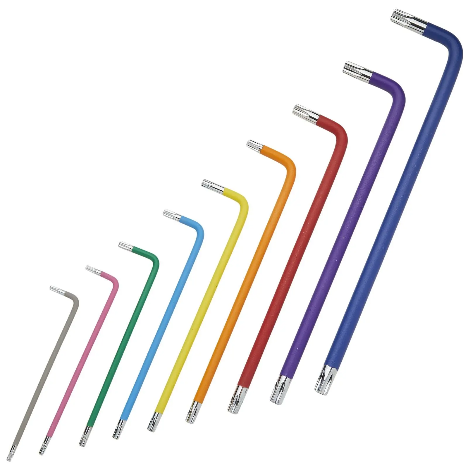 BlueSpot Torx Key Set Extra Long Colour Coded Tamperproof T10-T50 9 Piece - Image 4