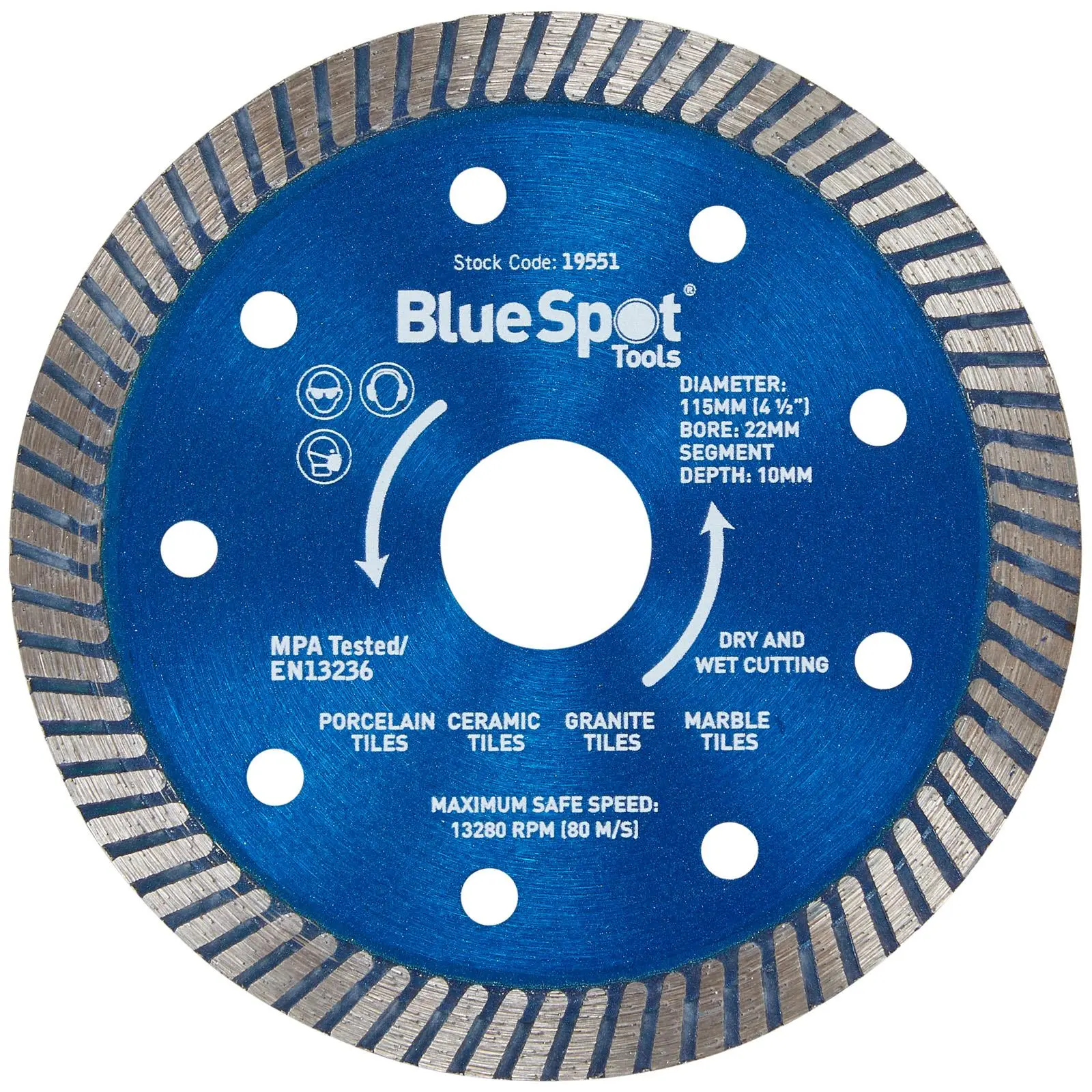 BlueSpot Turbo Cutting Disc Super Thin 115mm x 1.5mm