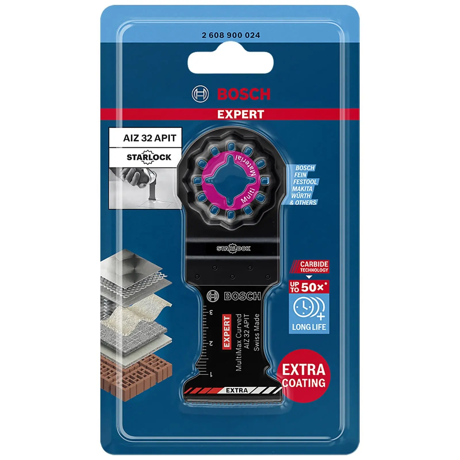 Bosch EXPERT Multi Tool Blade Starlock 32mm x 40mm Carbide Technology AIZ 32 APIT MultiMax - Image 4