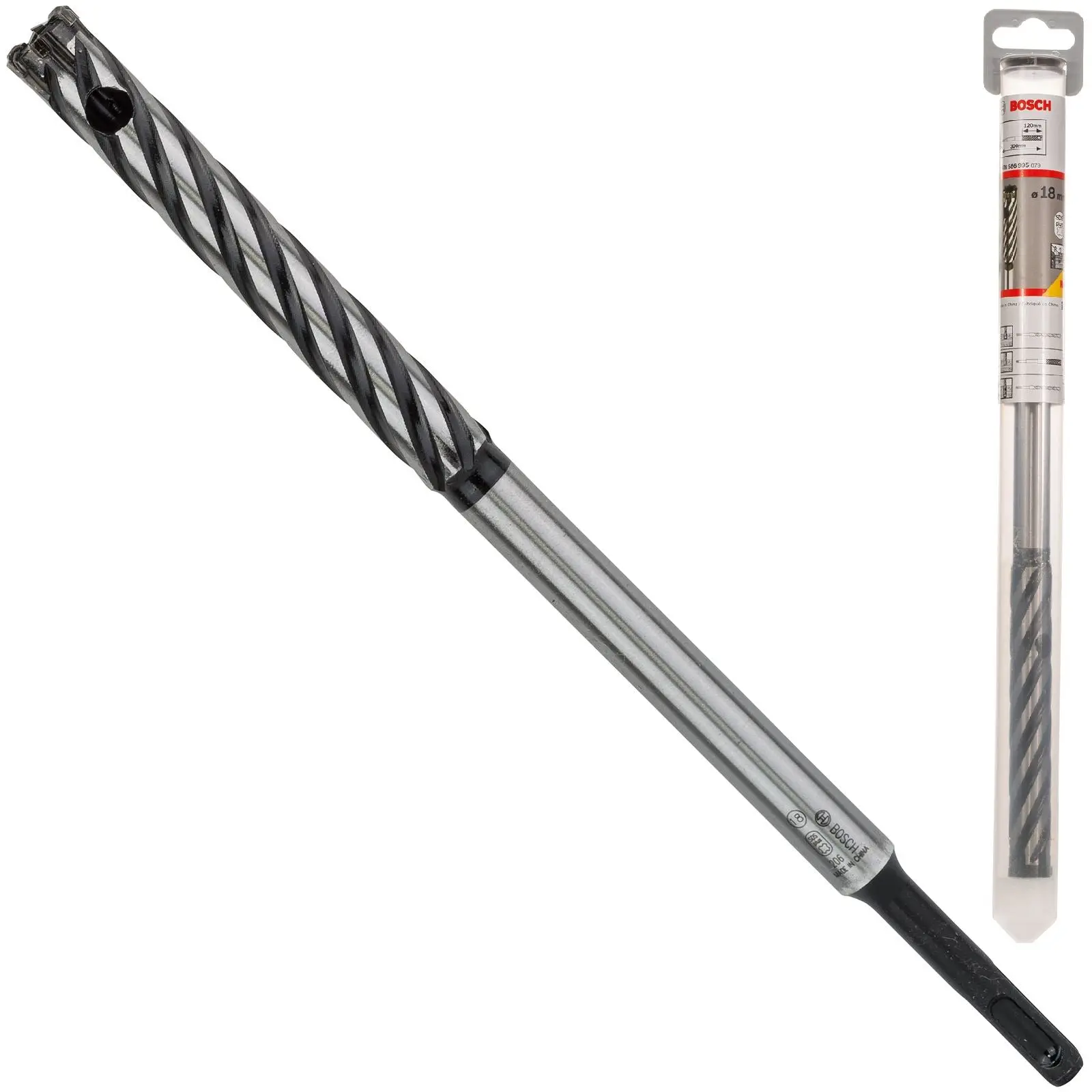 Bosch Rebar Cutter Drill Bit 4 Cutter SDS Plus 9 Reinforced Concrete 300mm 16-32mm (WL:120mm)