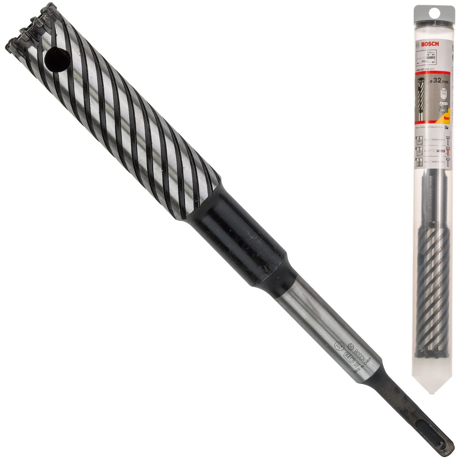 Bosch Rebar Cutter Drill Bit 4 Cutter SDS Plus 9 Reinforced Concrete 300mm 16-32mm (WL:120mm) - Image 13