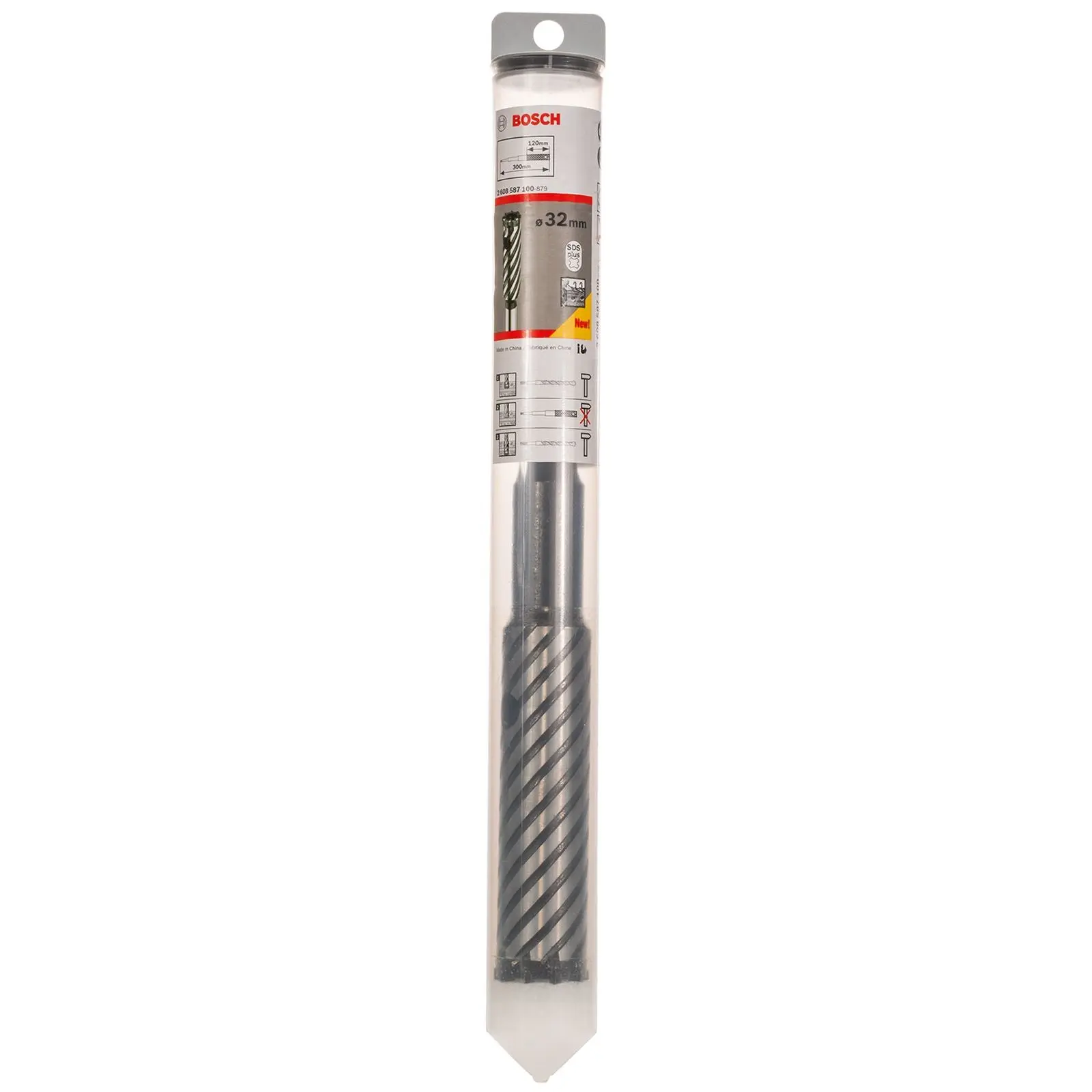 Bosch Rebar Cutter Drill Bit 4 Cutter SDS Plus 9 Reinforced Concrete 300mm 16-32mm (WL:120mm) - Image 15