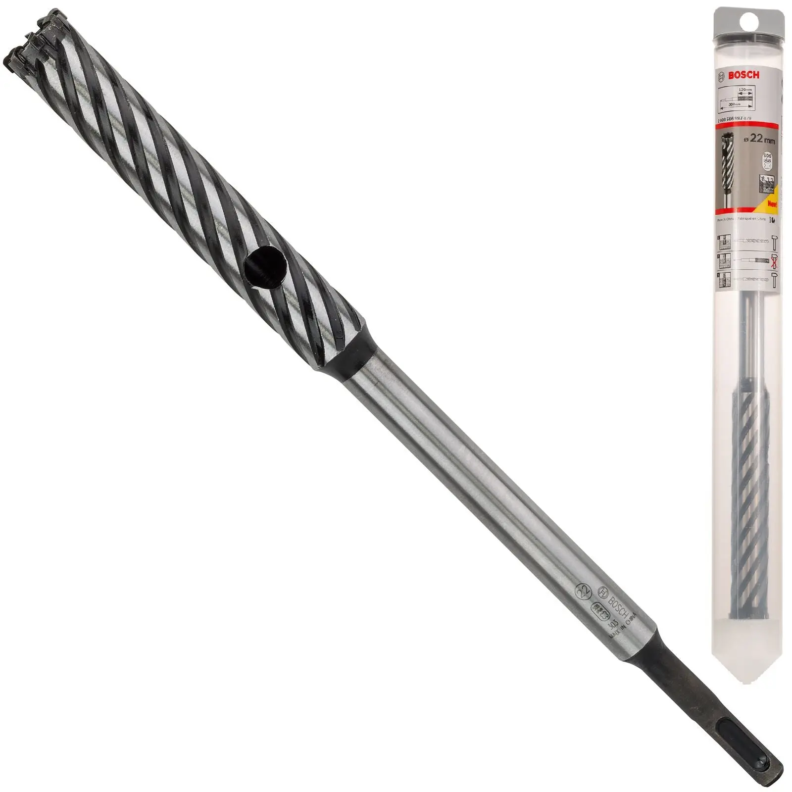 Bosch Rebar Cutter Drill Bit 4 Cutter SDS Plus 9 Reinforced Concrete 300mm 16-32mm (WL:120mm) - Image 16