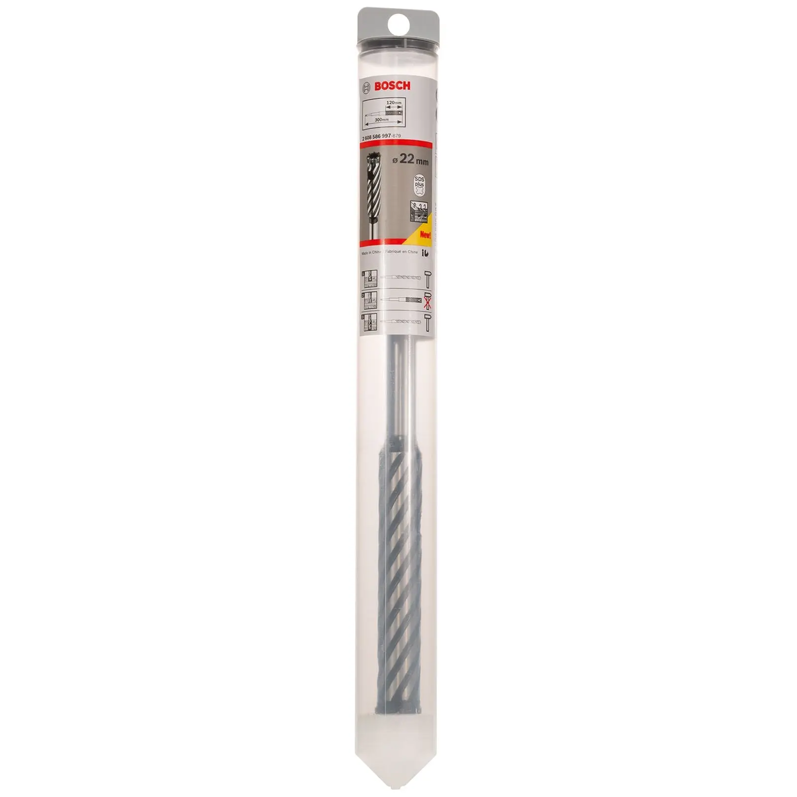 Bosch Rebar Cutter Drill Bit 4 Cutter SDS Plus 9 Reinforced Concrete 300mm 16-32mm (WL:120mm) - Image 18