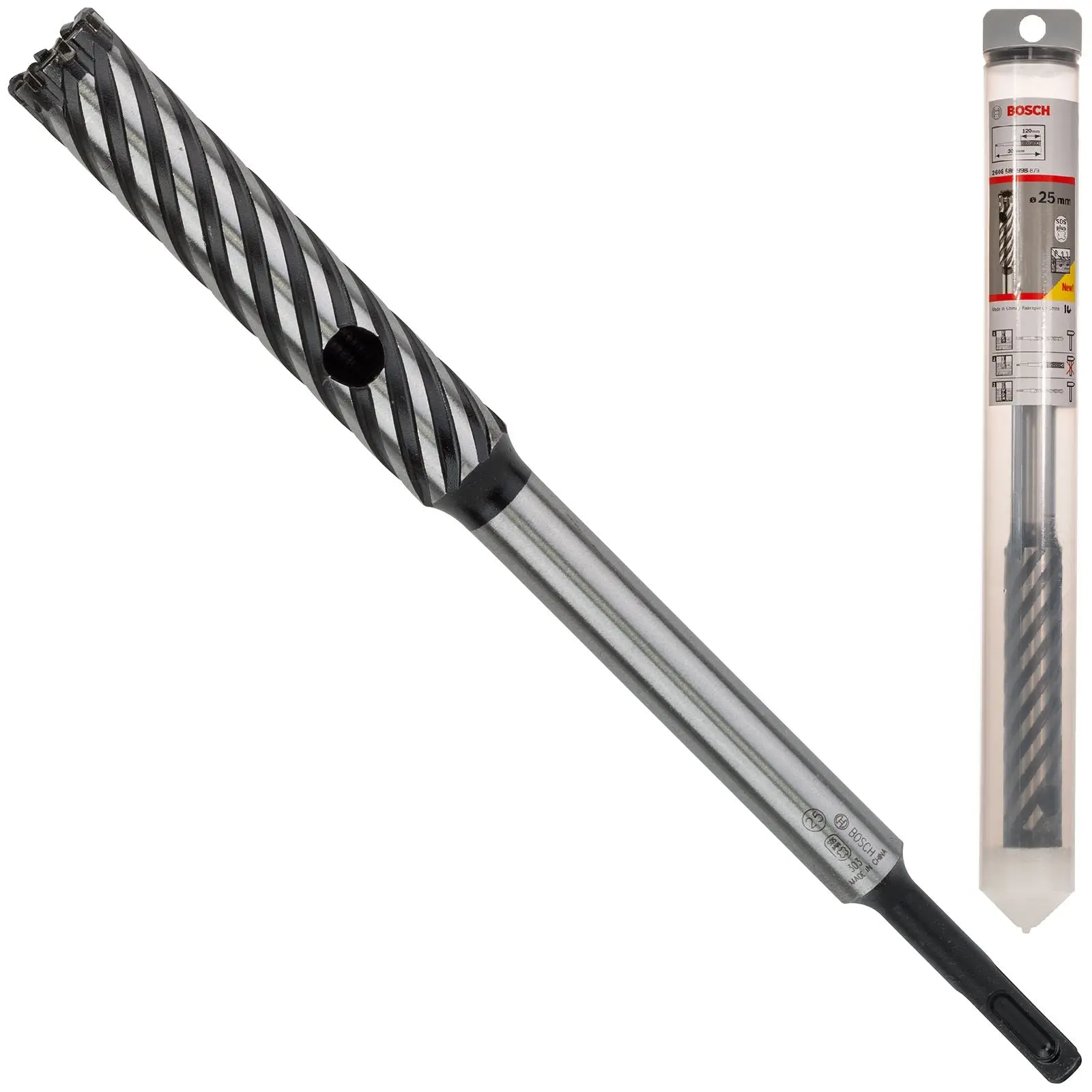 Bosch Rebar Cutter Drill Bit 4 Cutter SDS Plus 9 Reinforced Concrete 300mm 16-32mm (WL:120mm) - Image 19