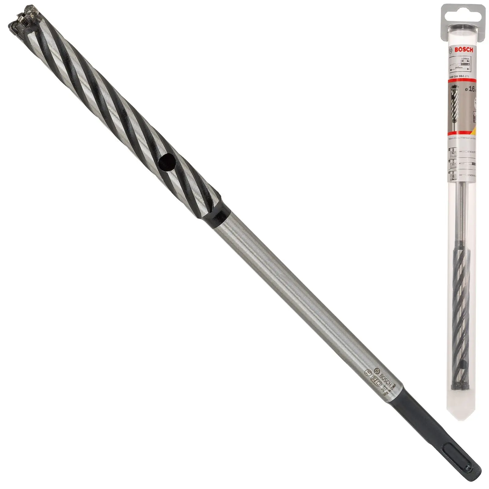 Bosch Rebar Cutter Drill Bit 4 Cutter SDS Plus 9 Reinforced Concrete 300mm 16-32mm (WL:120mm) - Image 4