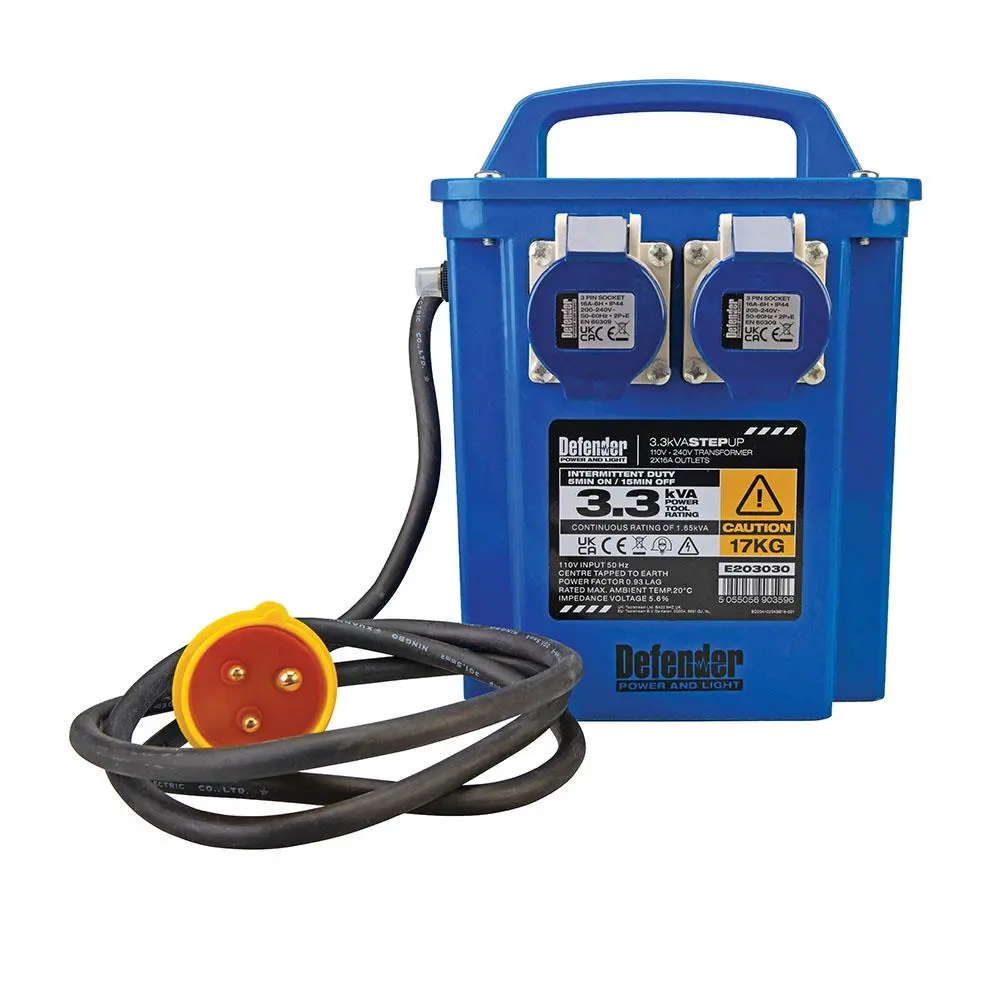Defender 3.3kVA Step Up Transformer 16A 230V E203030 - Image 4