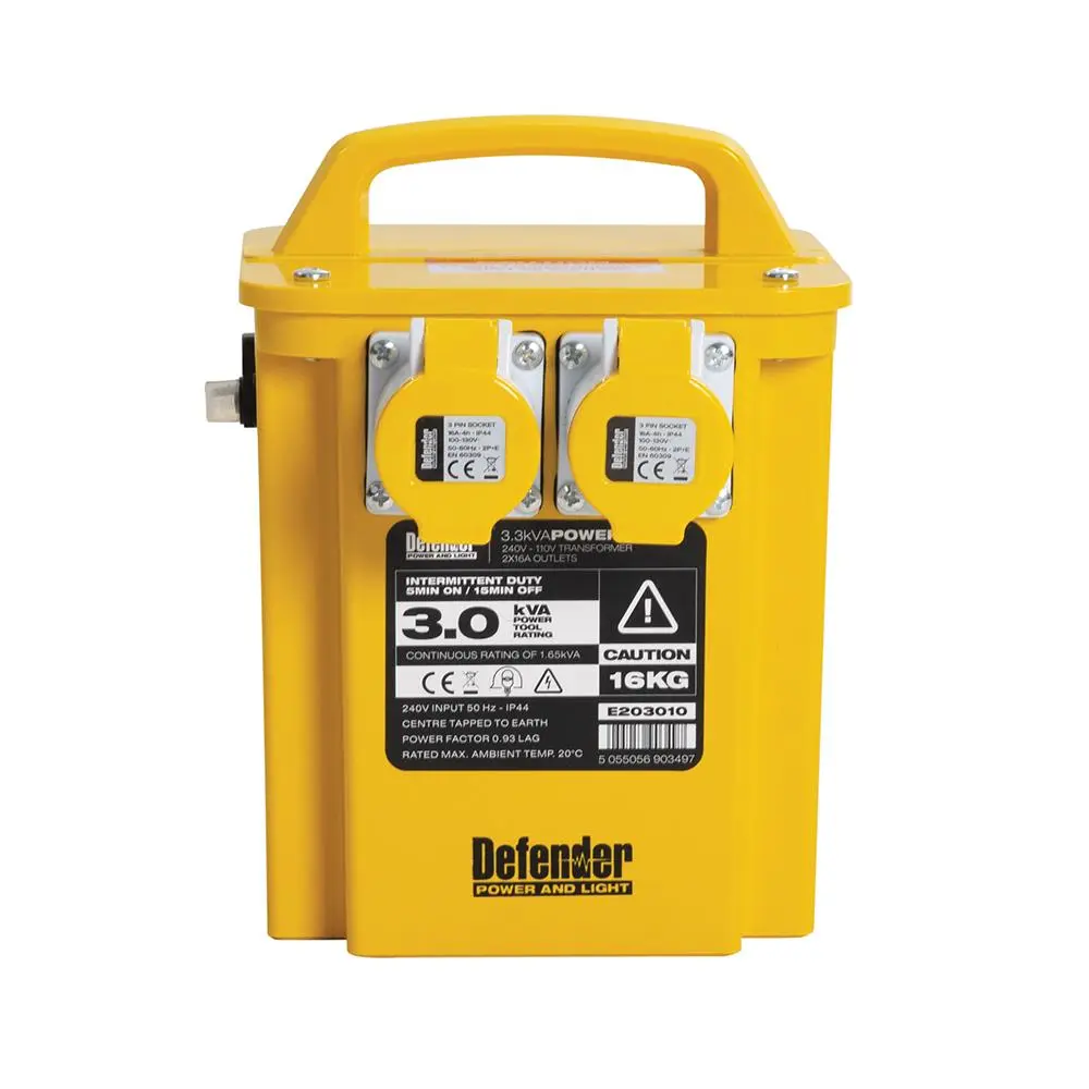 Defender 3kVA Portable Transformer 16A 110V E203010 - Image 4
