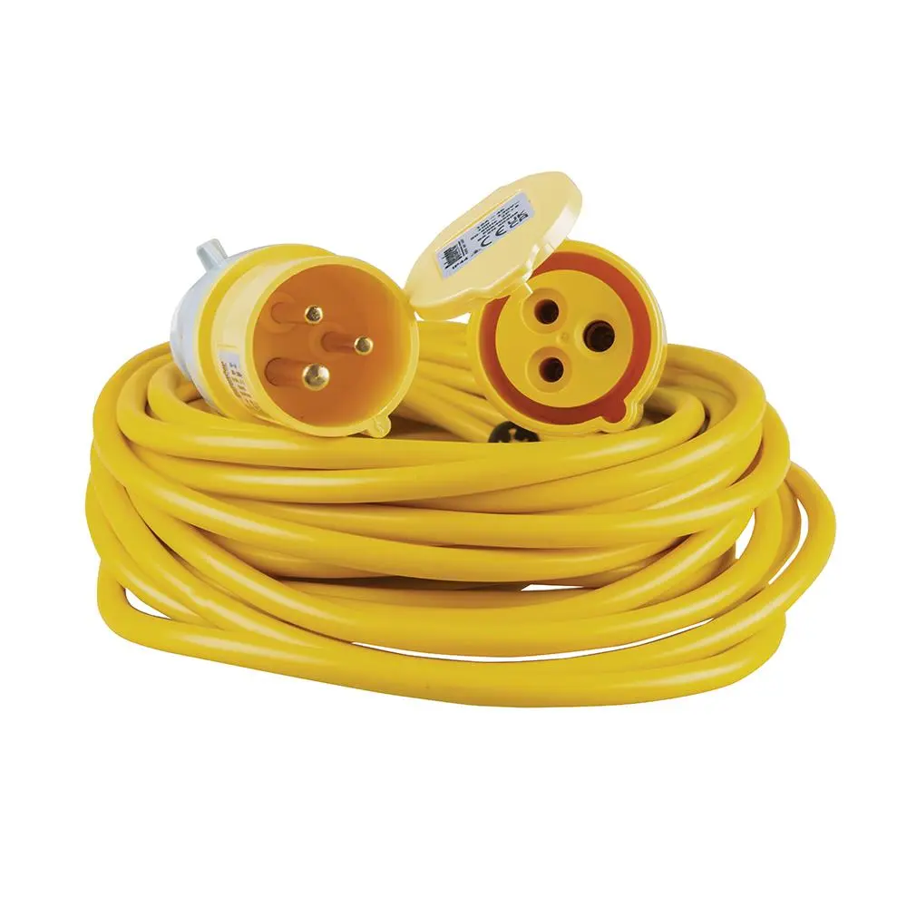 Defender Extension Lead Yellow 1.5mm2 16A 14m 110V E85111 - Image 4