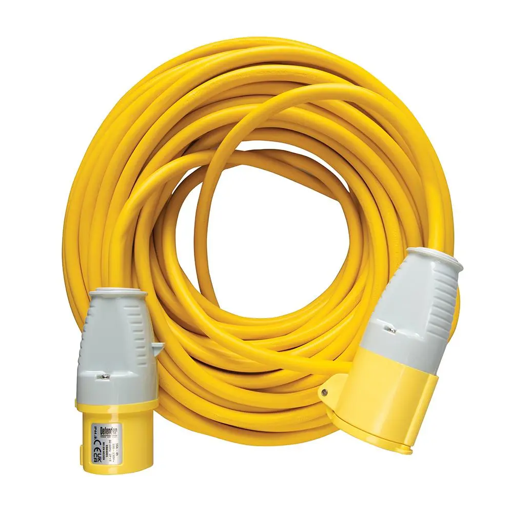 Defender Extension Lead Yellow 2.5mm2 16A 25m 110V E85233 - Image 2