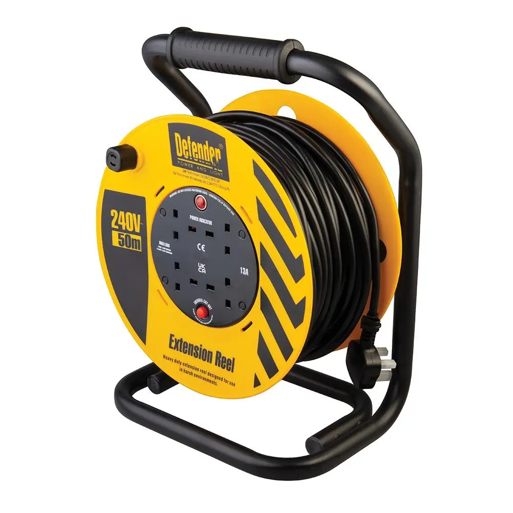 Defender Light Cable Reel 50m 230V 13A E86515