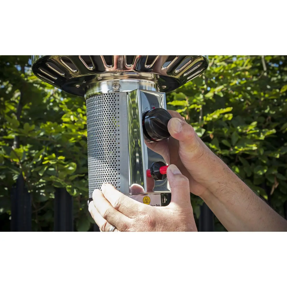 Dellonda 13kW Stainless Steel Commercial Gas Outdoor Garden Patio Heater, Wheels - Image 7