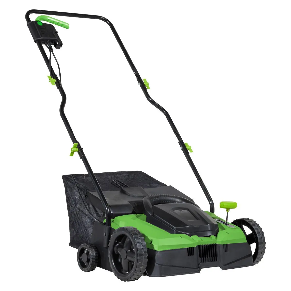 Dellonda 1500W Electric 2-in-1 Scarifier with 5-Heights, 36cm Cutting Diameter, 45L Grass Collection Bag, 10m Mains Cable, Hand Push - Image 2