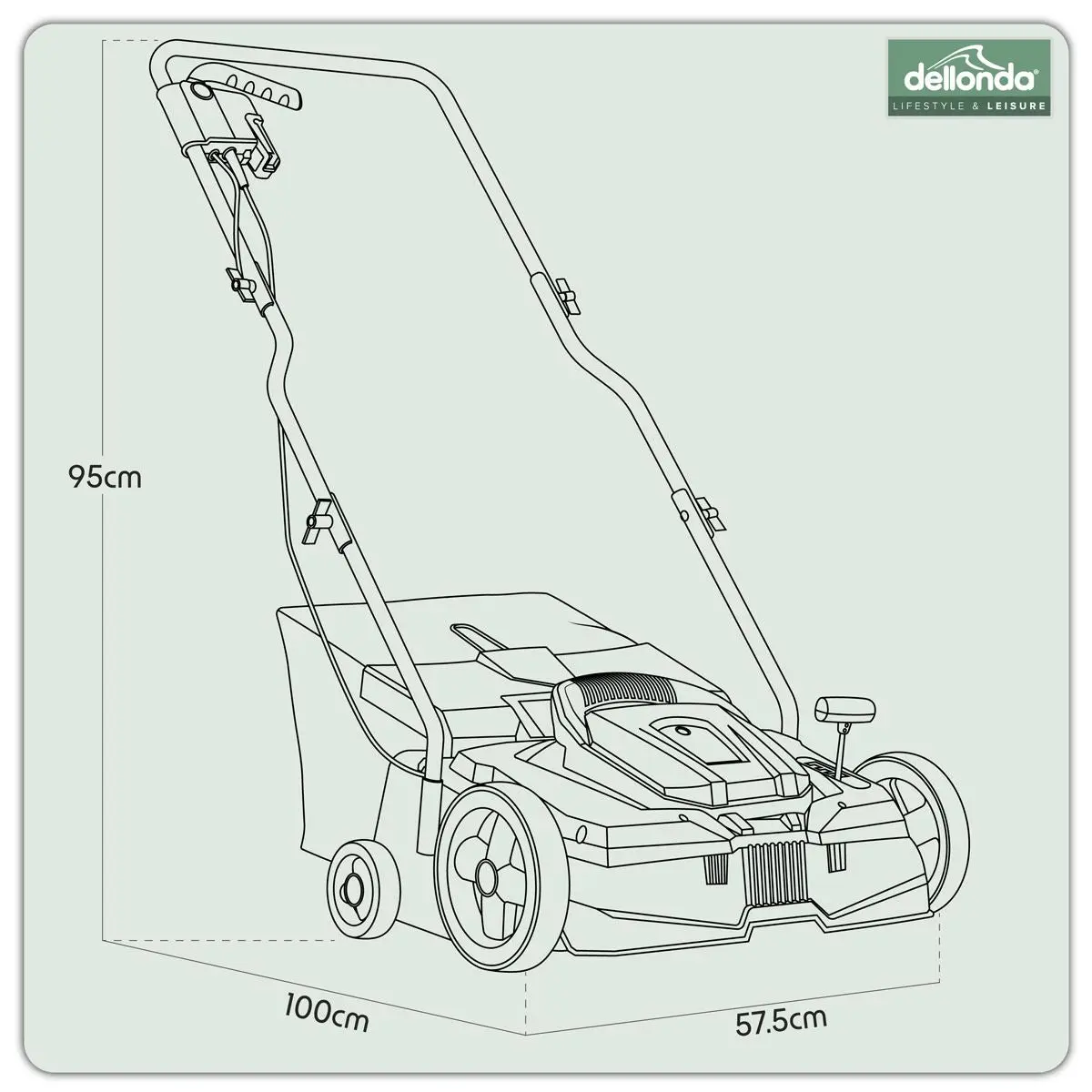 Dellonda 1500W Electric 2-in-1 Scarifier with 5-Heights, 36cm Cutting Diameter, 45L Grass Collection Bag, 10m Mains Cable, Hand Push - Image 24