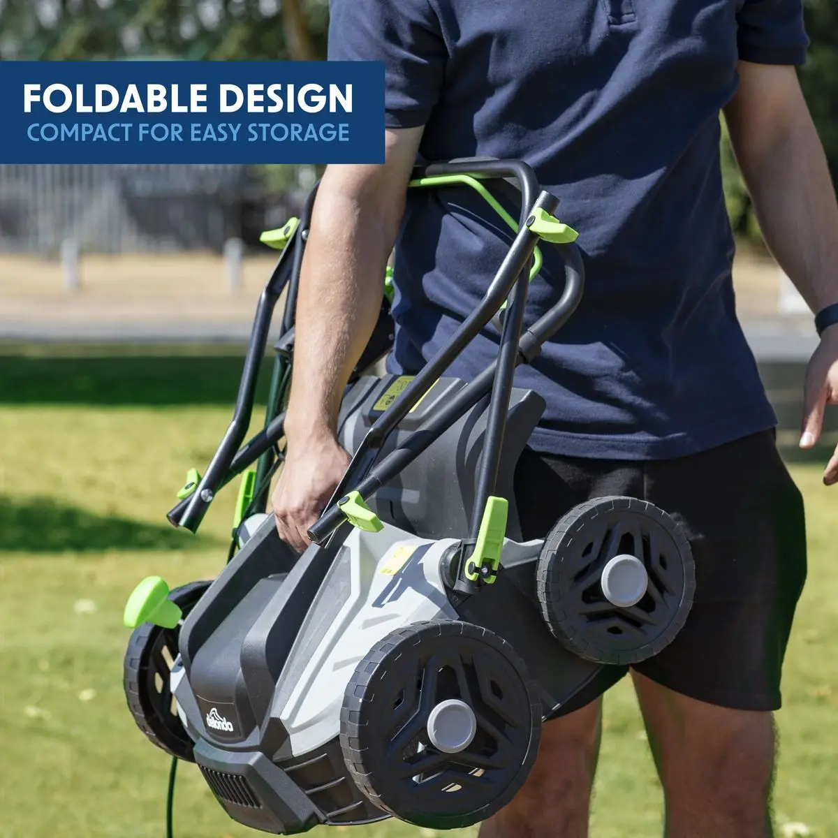 Dellonda 1500W Electric 2-in-1 Scarifier with 5-Heights, 36cm Cutting Diameter, 45L Grass Collection Bag, 10m Mains Cable, Hand Push - Image 34