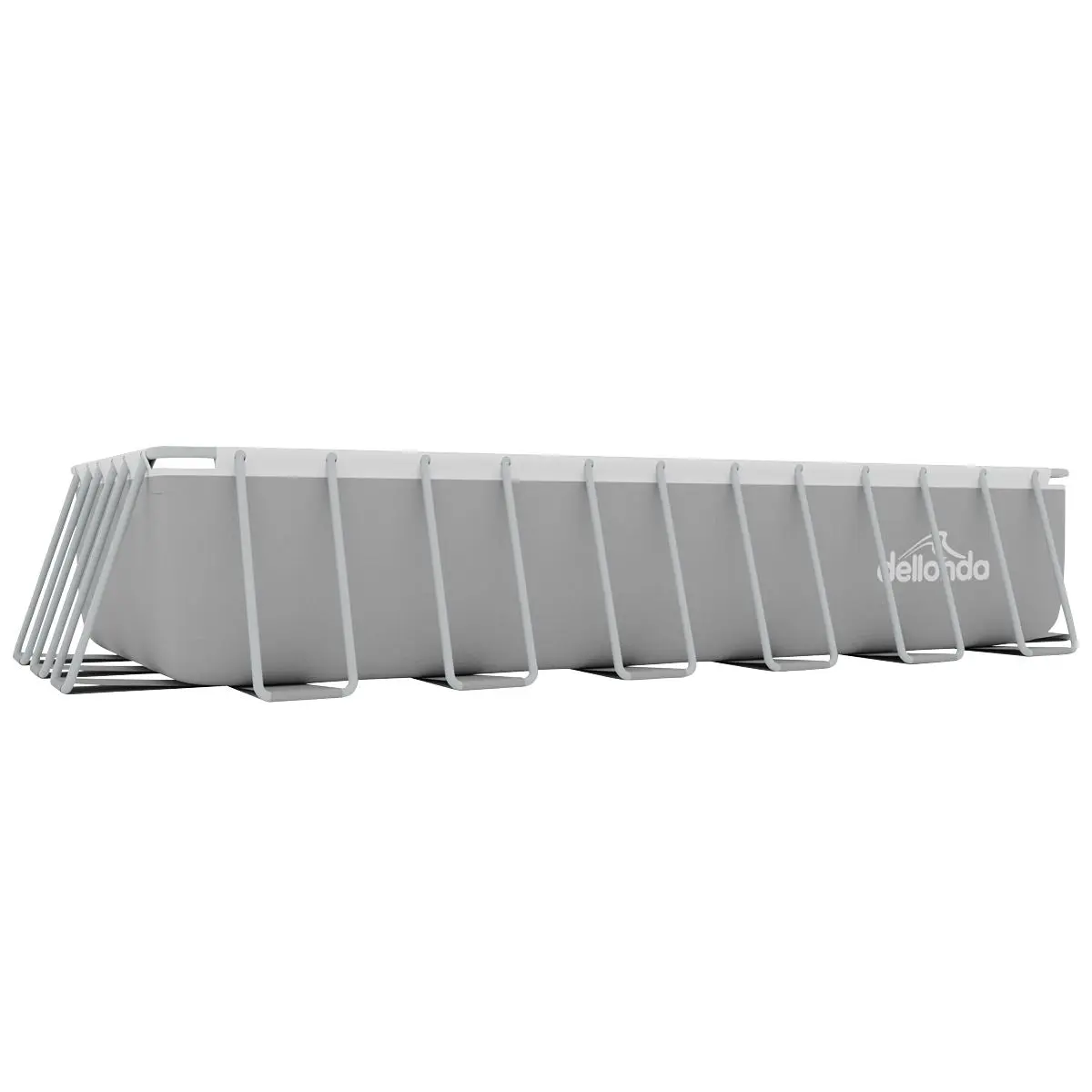 Dellonda 25ft Deluxe Steel Frame Swimming Pool with Step Ladder, Ground Covers and Filter Pump - Image 10