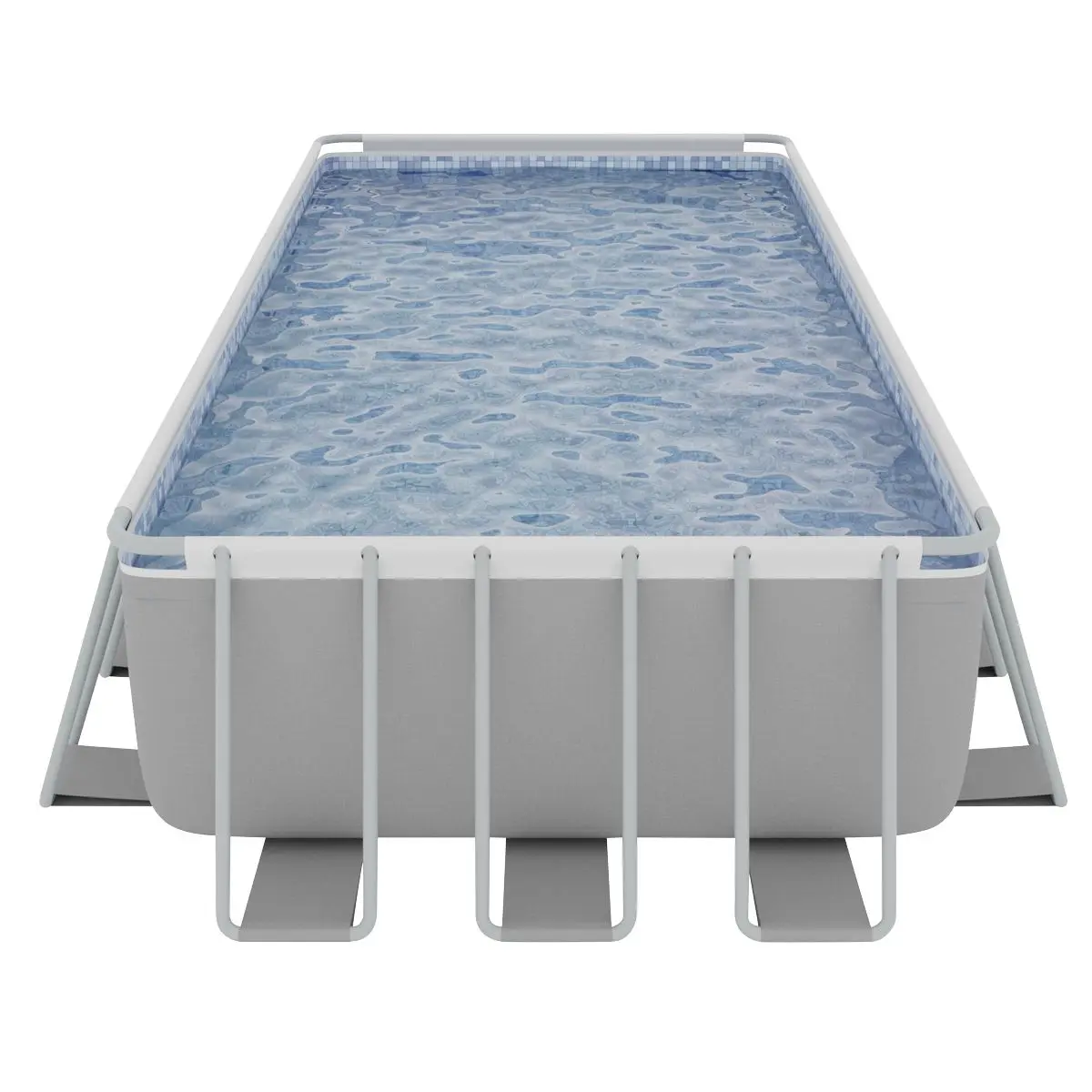Dellonda 25ft Deluxe Steel Frame Swimming Pool with Step Ladder, Ground Covers and Filter Pump - Image 11