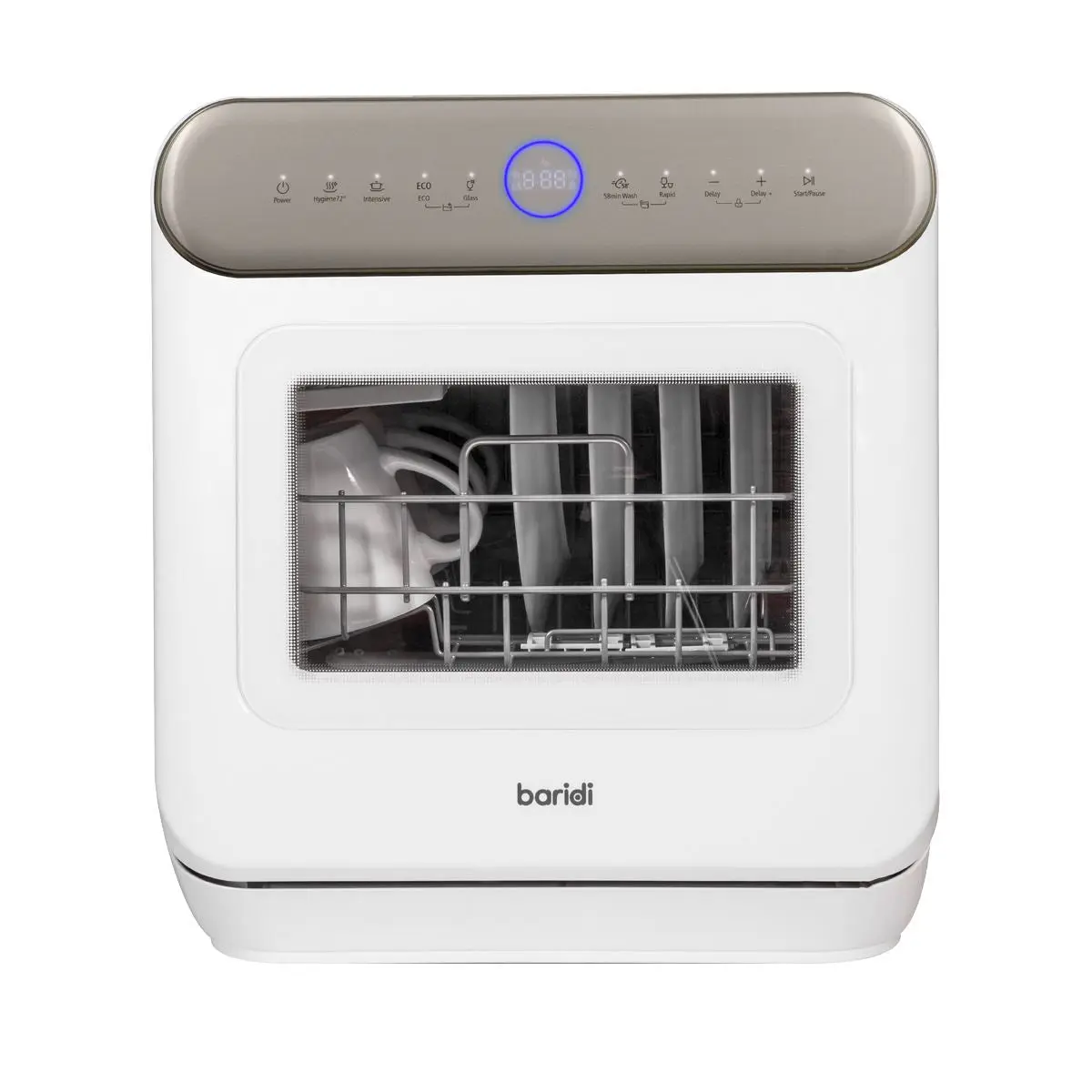 Dellonda 3 Place Settings Mini Portable Tabletop Dishwasher with 7 Wash Functions - Image 7