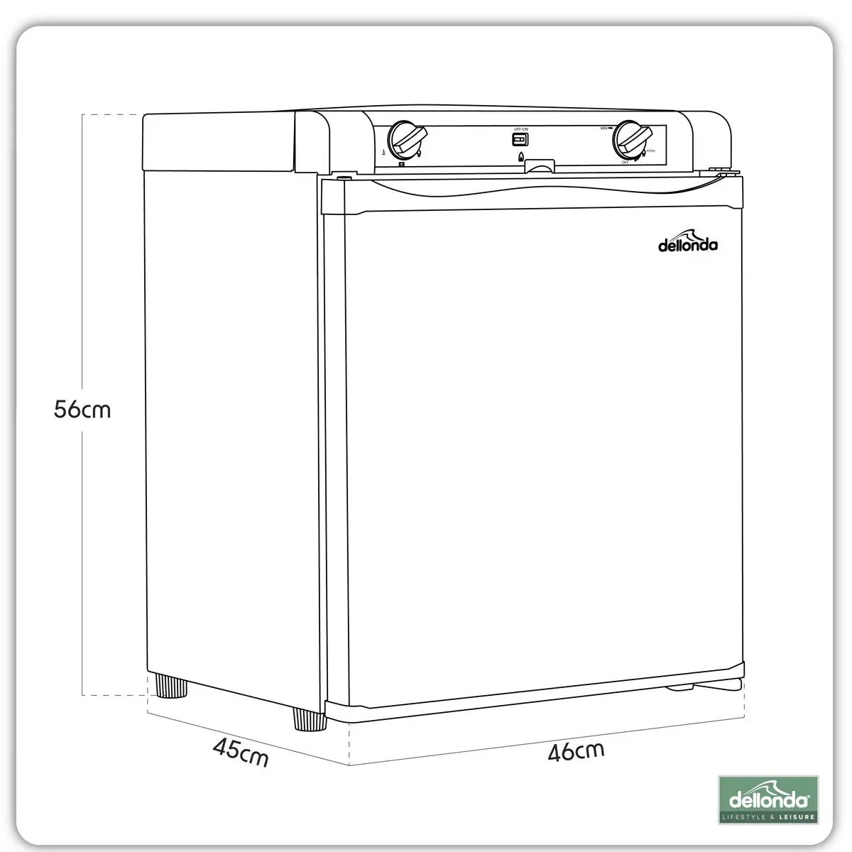 Dellonda 3-Way Fridge 40L - Image 2
