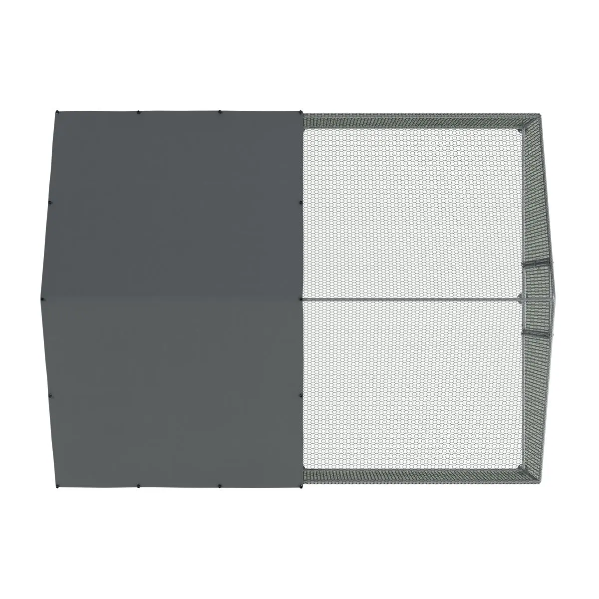 Dellonda 3 x 4 x 2m Walk-In Chicken Run, Galvanized Steel, Roof Cover, PVC Coated Chicken Wire - Image 6