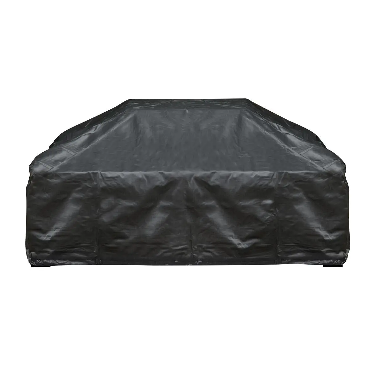 Dellonda 35" Square Outdoor Fire Pit, Mesh Screen Lid, Black with Water Resistant Drawstring Cover - Image 2