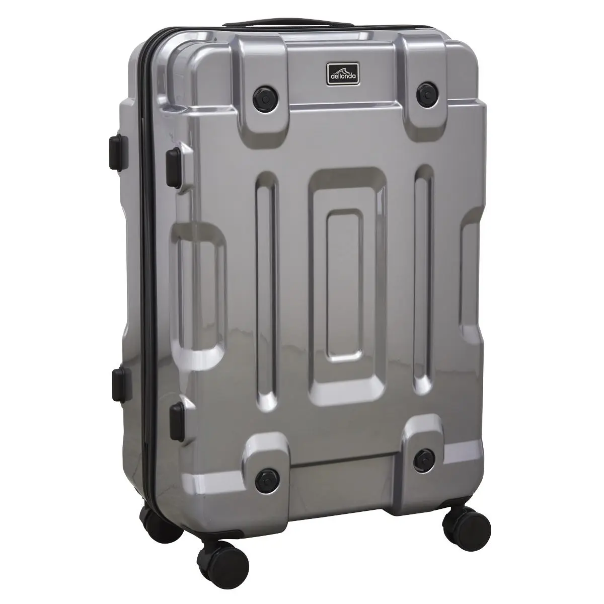 Dellonda 3pc Lightweight ABS Luggage Set - 20", 24", 28" - Silver - DL9 - Image 8