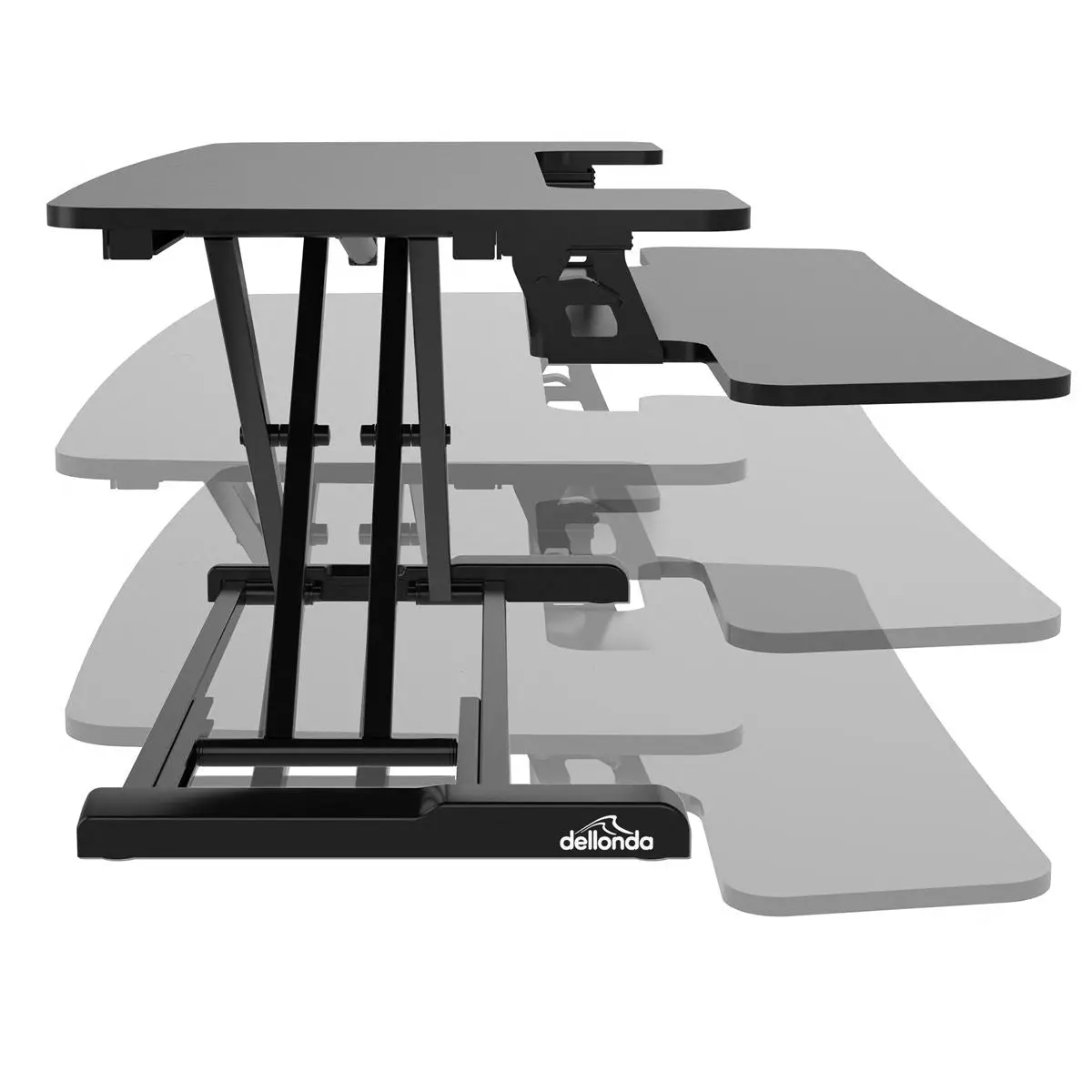 Dellonda 71cm Height Adjustable Standing Desk Converter, 50cm Max Height, 15kg Capacity - DH14 - Image 9
