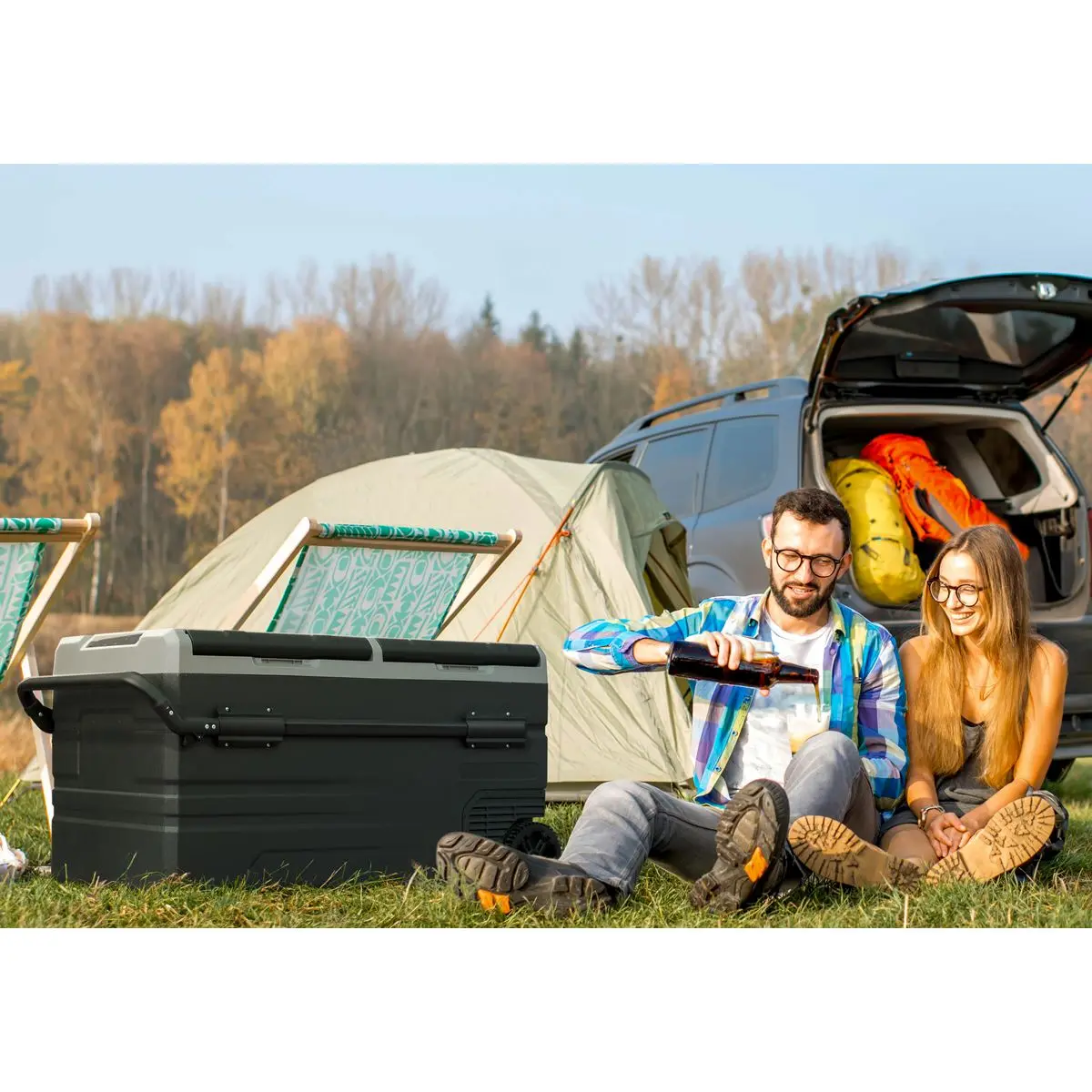 Dellonda 95L Portable Dual Zone Compressor Car Camping Fridge/Freezer 12/24V - Image 13