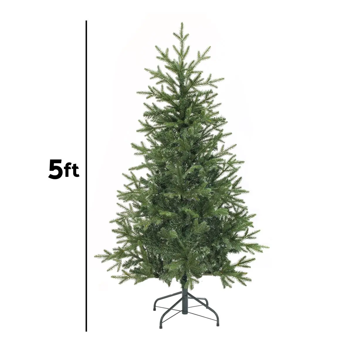 Dellonda Artificial 5ft/150cm Hinged Christmas Tree with 772 PE/PVC Mix Tips - Image 11