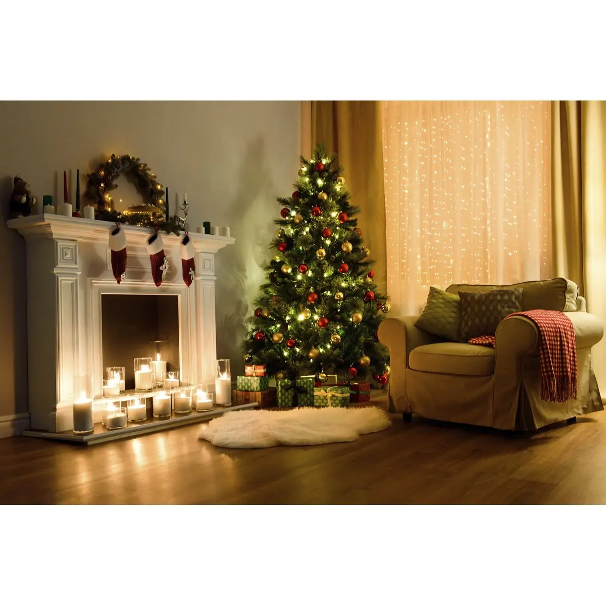 Dellonda Artificial 7ft/210cm Hinged Christmas Tree with 1000+ PE/PVC Tips - DH46 - Image 8