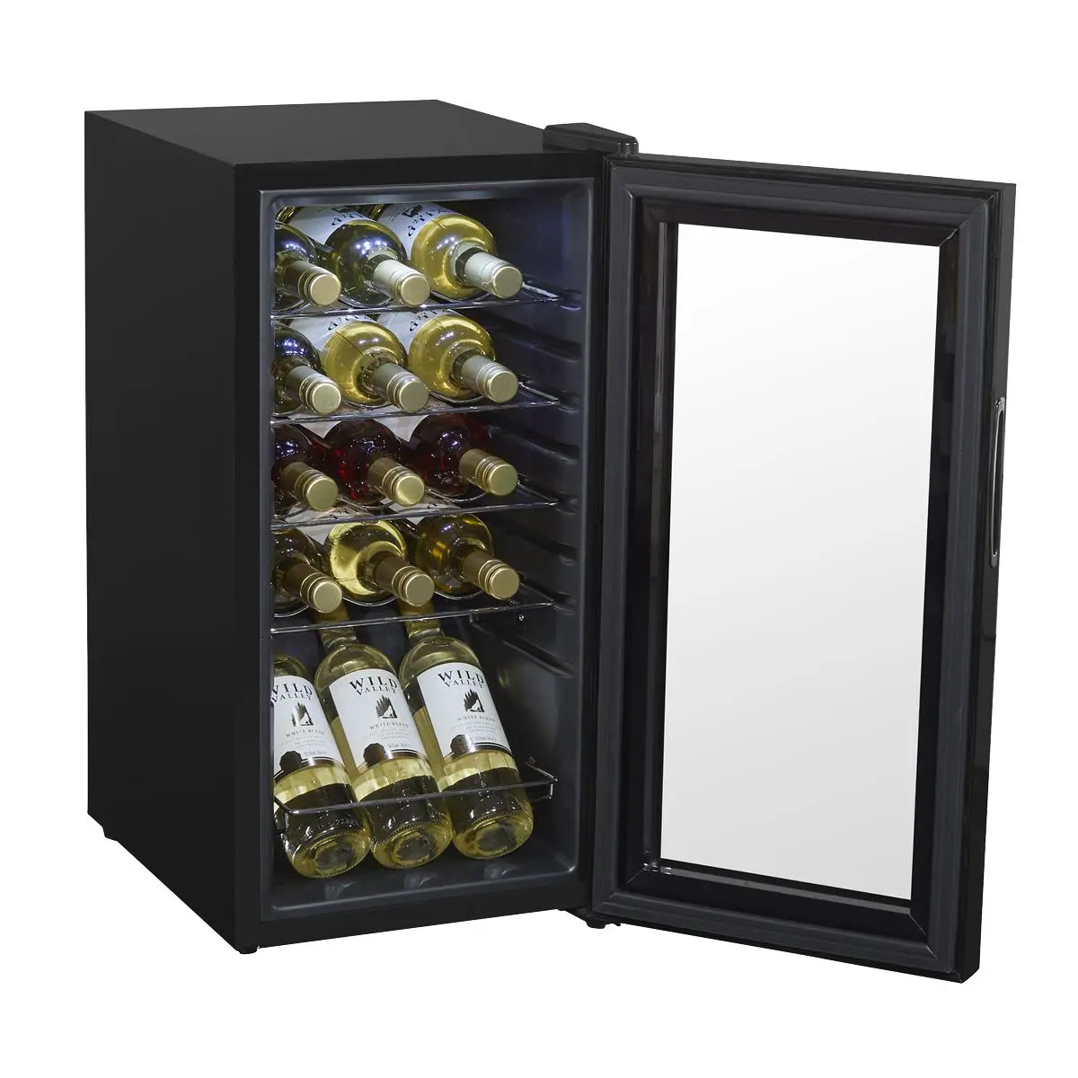 Baridi 15 Bottle Wine Fridge with Digital Touchscreen Controls & LED Light, Black - Image 12