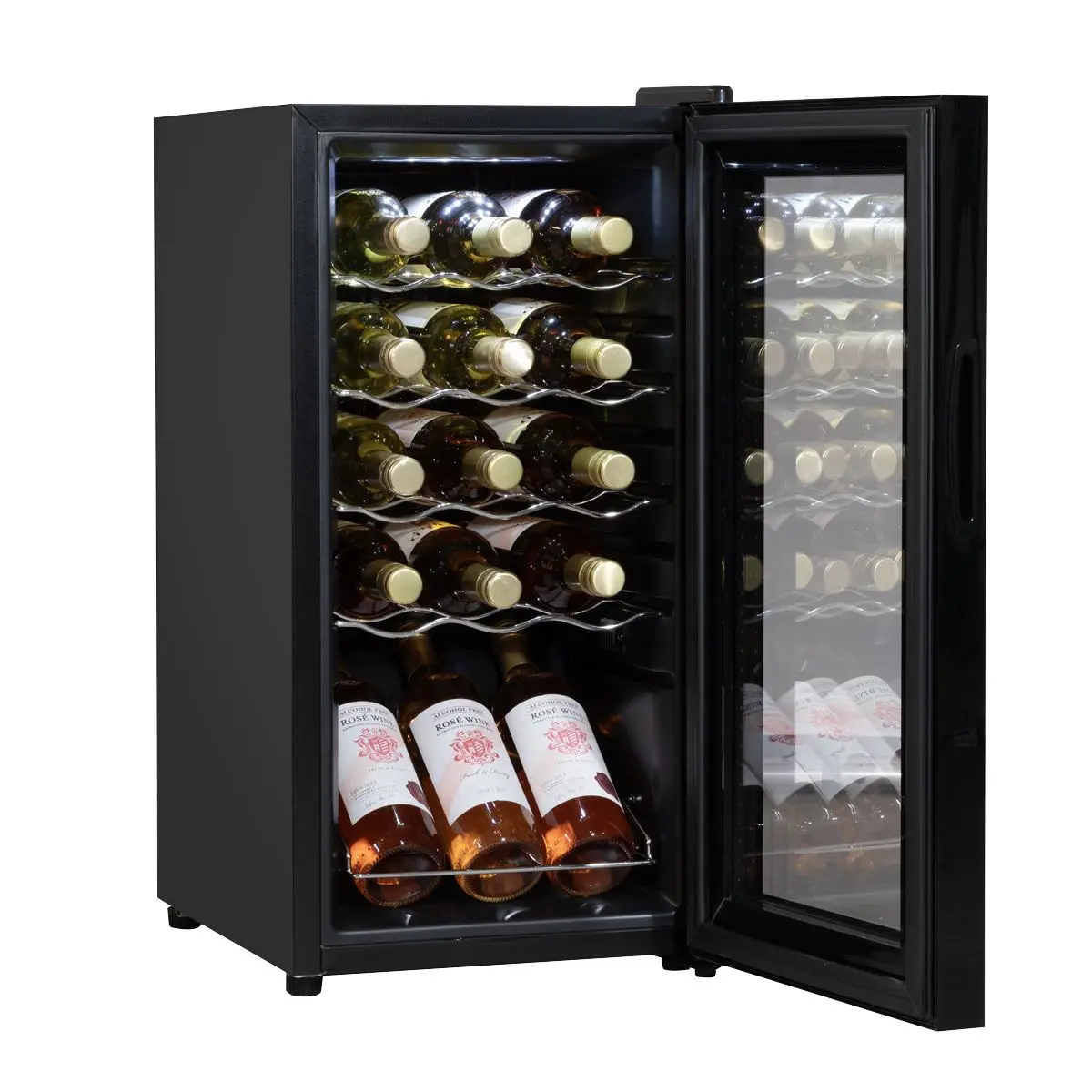 Baridi 15 Bottle Wine Fridge with Digital Touchscreen Controls & LED Light, Black - Image 3