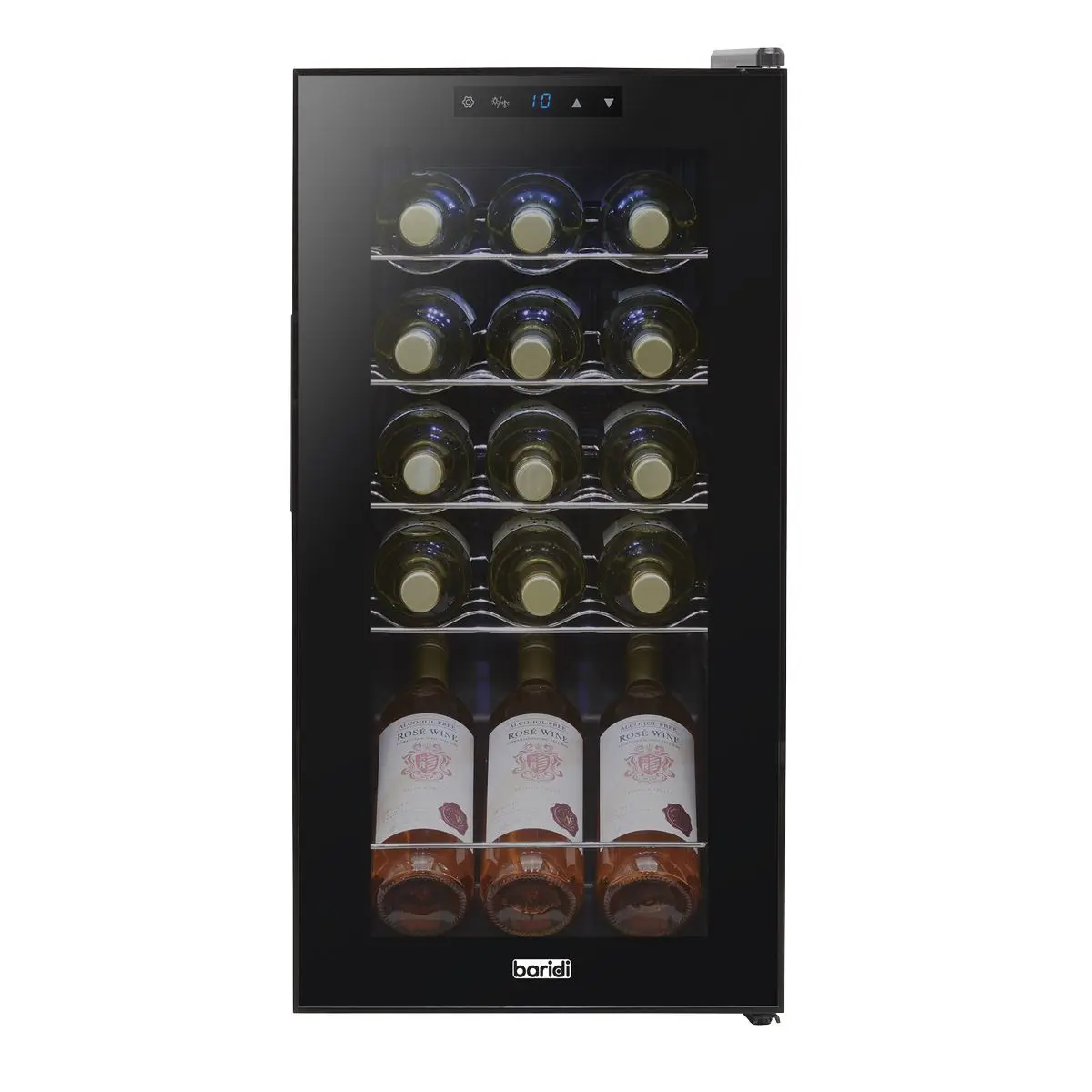 Baridi 15 Bottle Wine Fridge with Digital Touchscreen Controls & LED Light, Black - Image 9