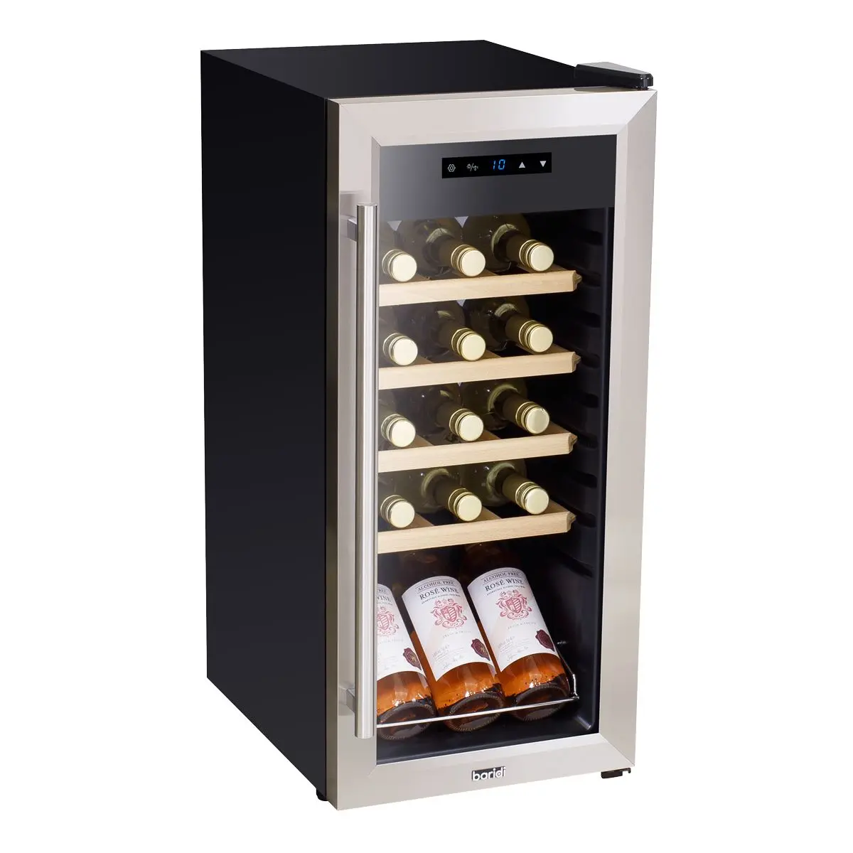 Baridi 18 Bottle Wine Fridge Cooler & Touch Control, LED Light, Stainless Steel - Image 6