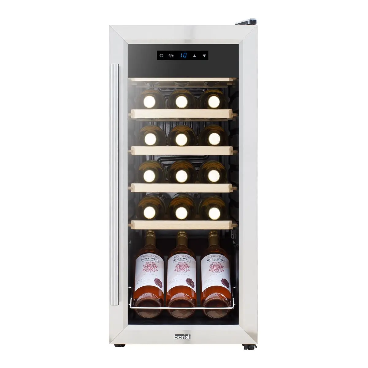 Baridi 18 Bottle Wine Fridge Cooler & Touch Control, LED Light, Stainless Steel - Image 7