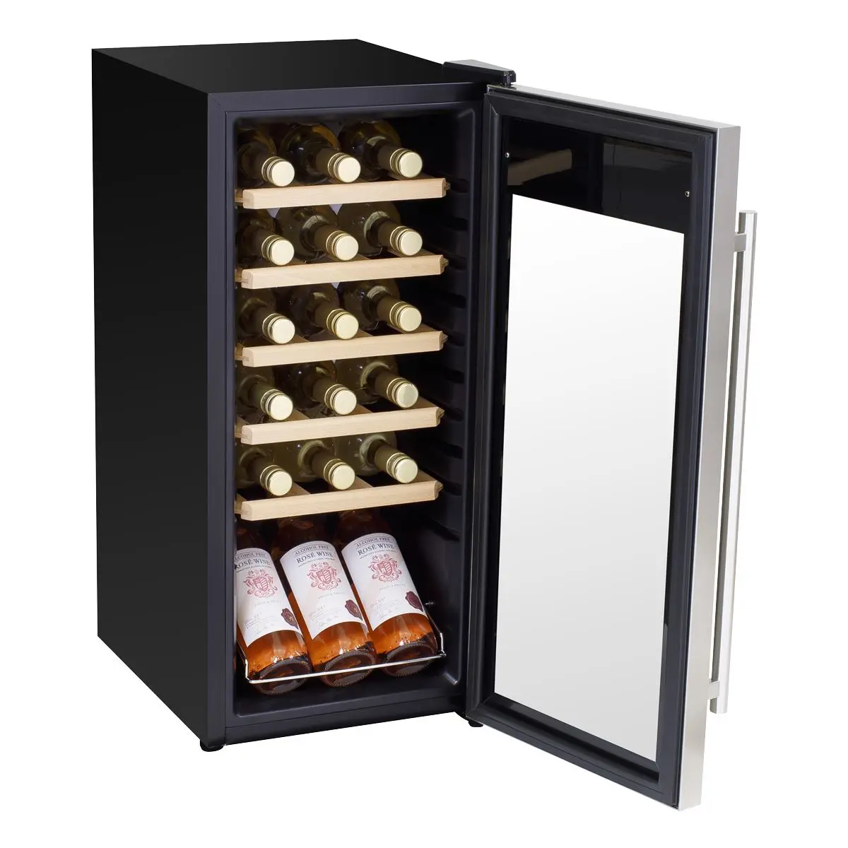 Baridi 18 Bottle Wine Fridge Cooler & Touch Control, LED Light, Stainless Steel - Image 9