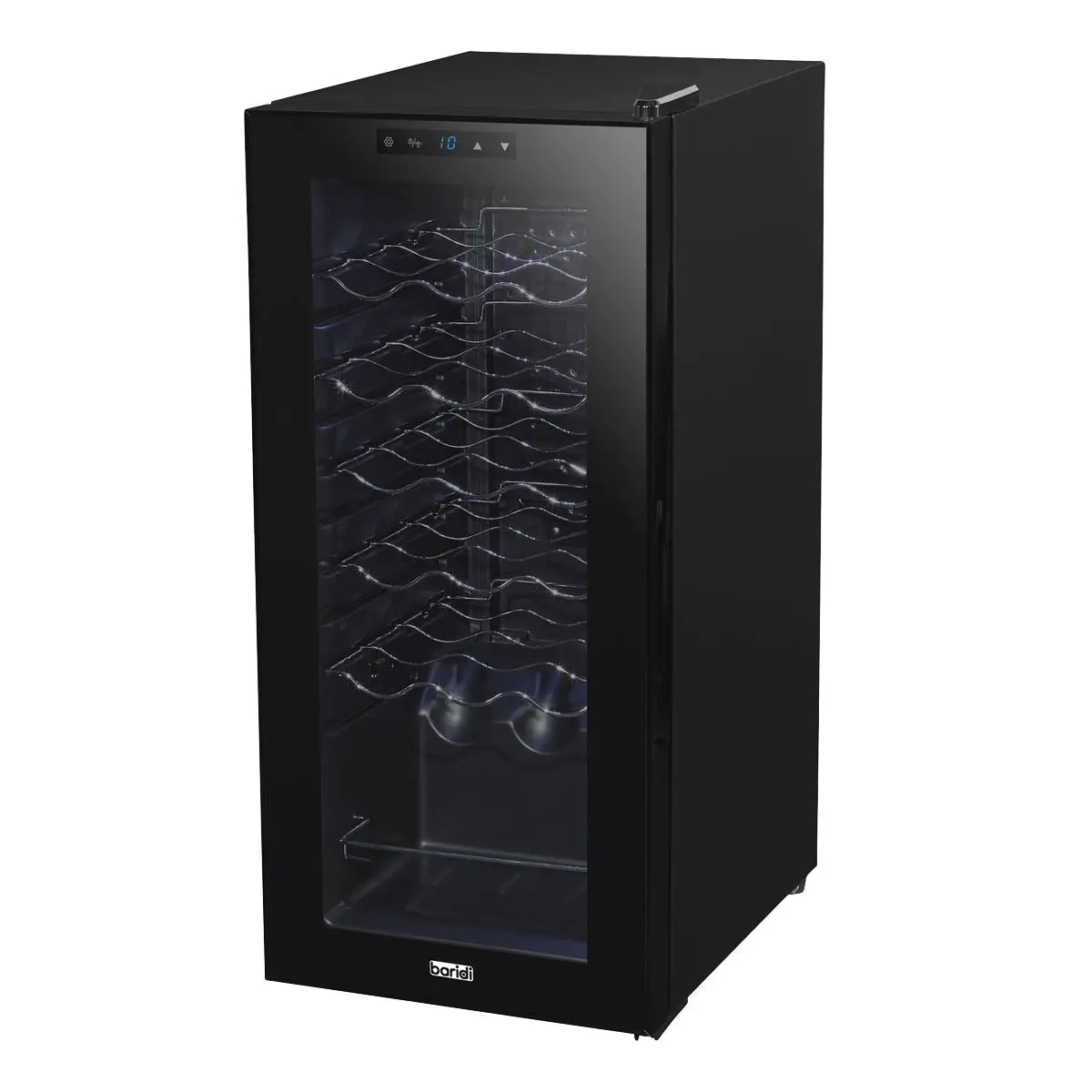 Baridi 18 Bottle Wine Fridge with Digital Touchscreen Controls & LED Light, Black - Image 5