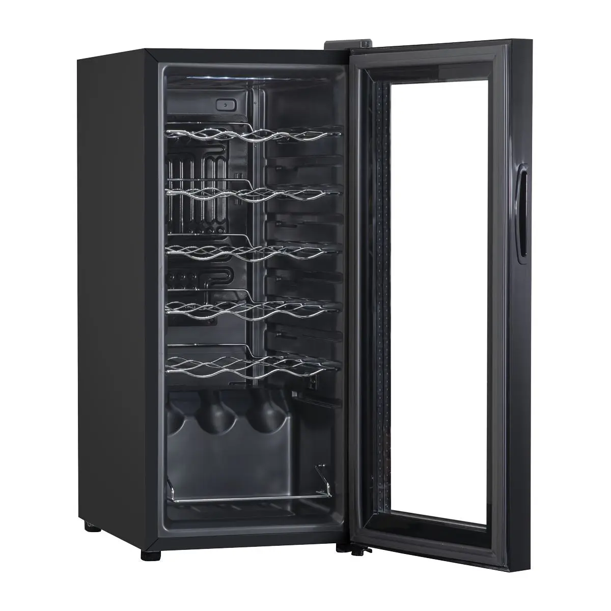 Baridi 18 Bottle Wine Fridge with Digital Touchscreen Controls & LED Light, Black - Image 7