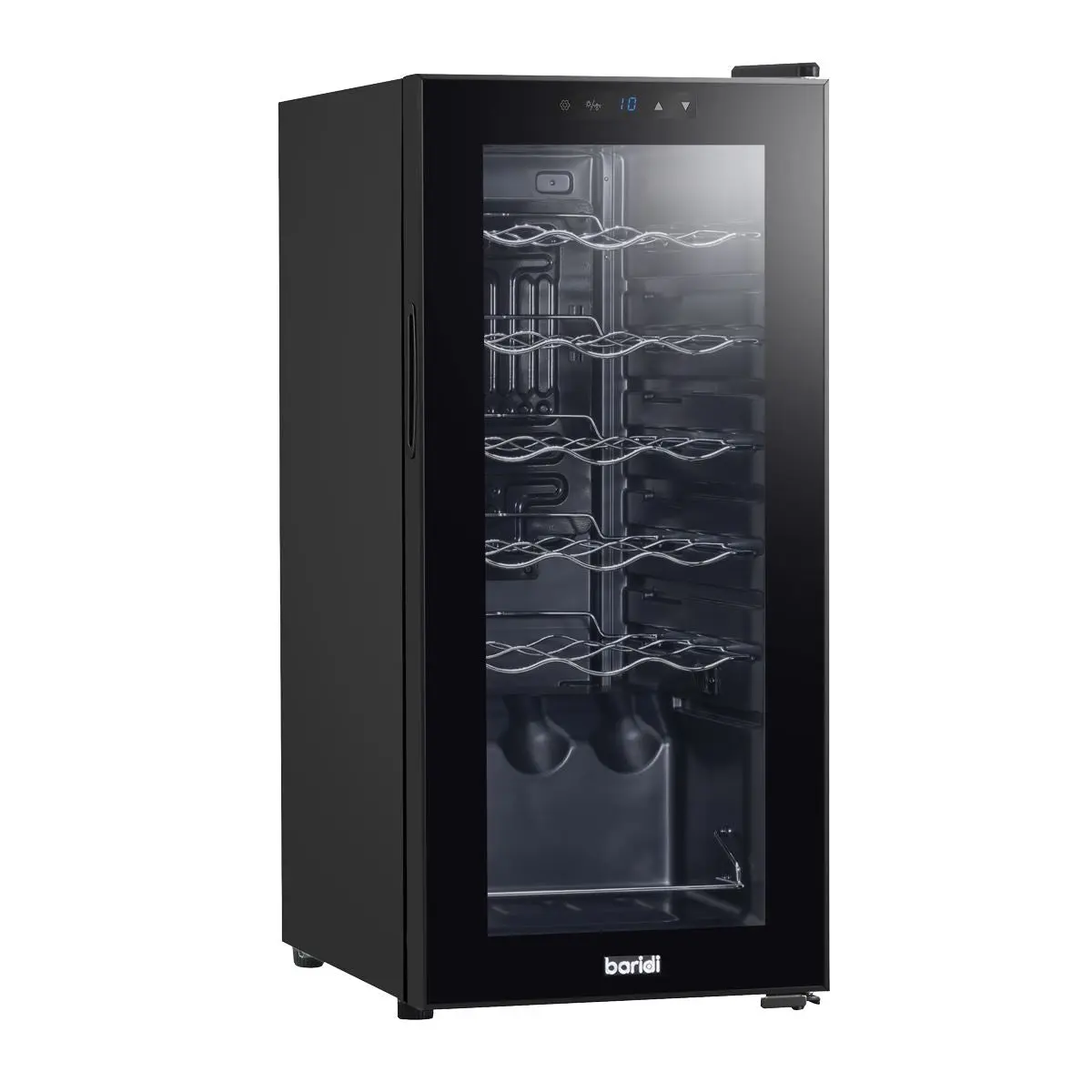 Baridi 18 Bottle Wine Fridge with Digital Touchscreen Controls & LED Light, Black - Image 9