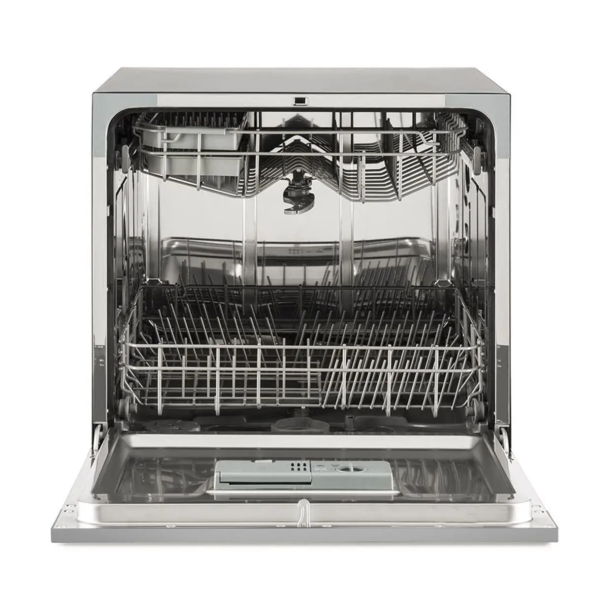 Baridi Compact Tabletop Dishwasher 8 Place Settings, 6 Programmes, Low Noise, 8L Cycle, Start Delay - Silver - Image 4