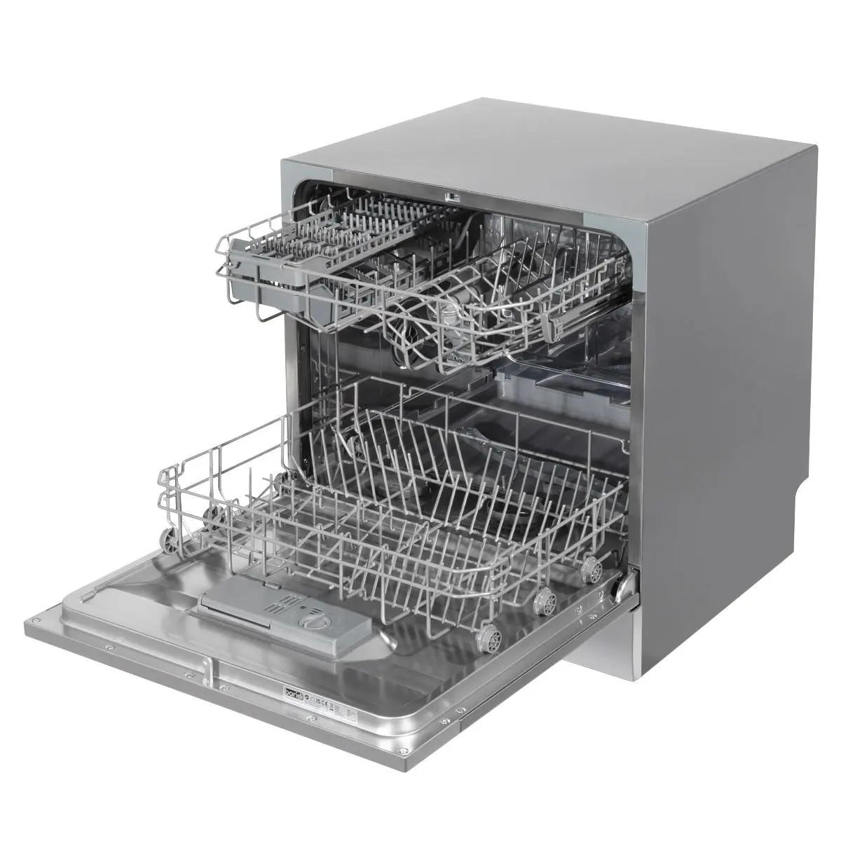 Baridi Compact Tabletop Dishwasher 8 Place Settings, 6 Programmes, Low Noise, 8L Cycle, Start Delay - Silver - Image 9