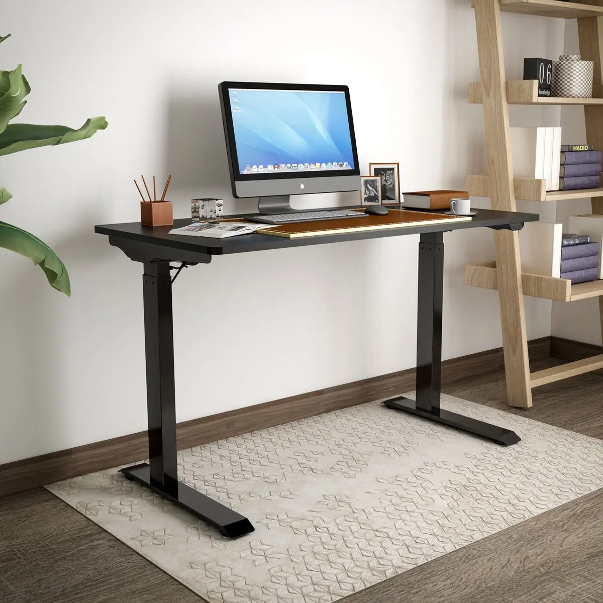 Dellonda Black Electric Adjustable Office Standing Desk, Quiet & Fast 1200x600mm - Image 10