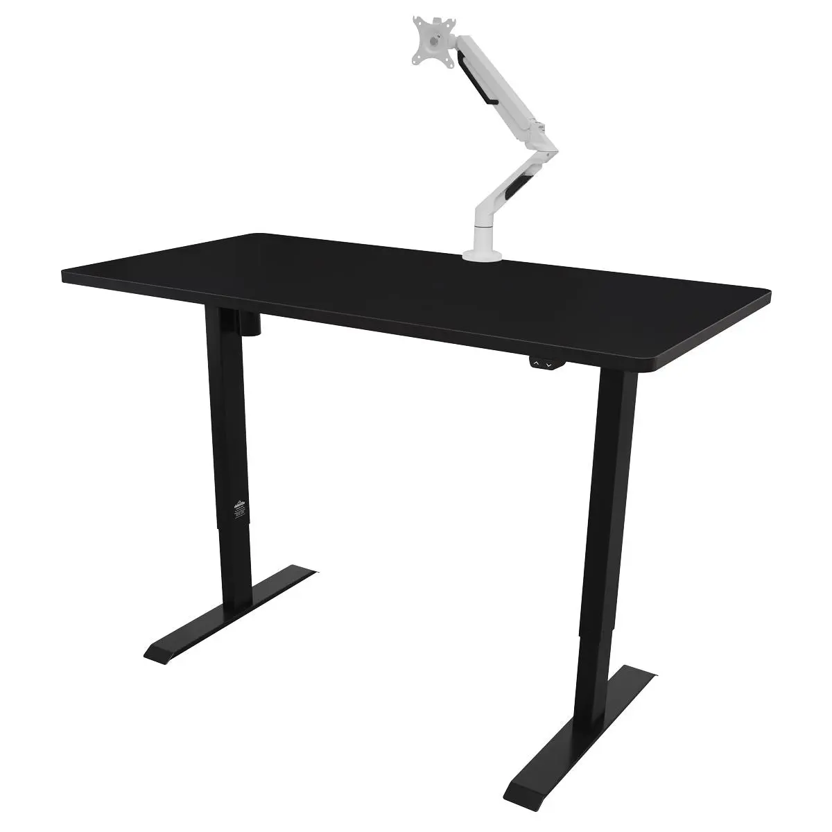 Dellonda Black Electric Height Adjustable Standing Desk, Quiet, Home Office, 1400x700mm - Image 4