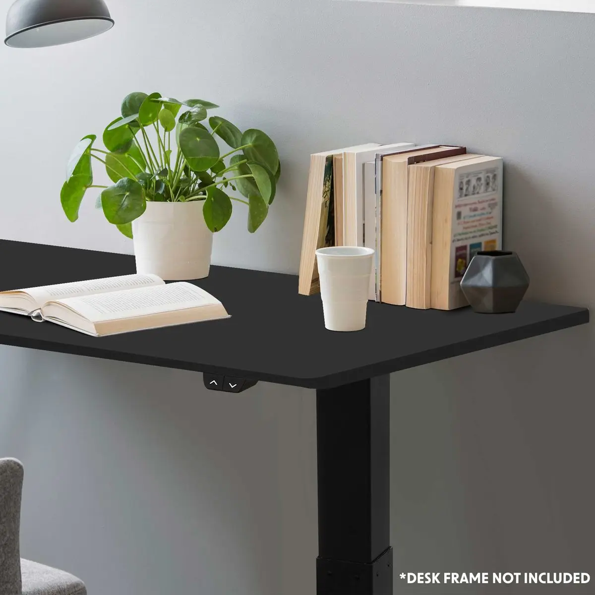 Dellonda Black Rectangular Desktop 1400 x 700mm, 1" Thickness - DH21 - Image 5